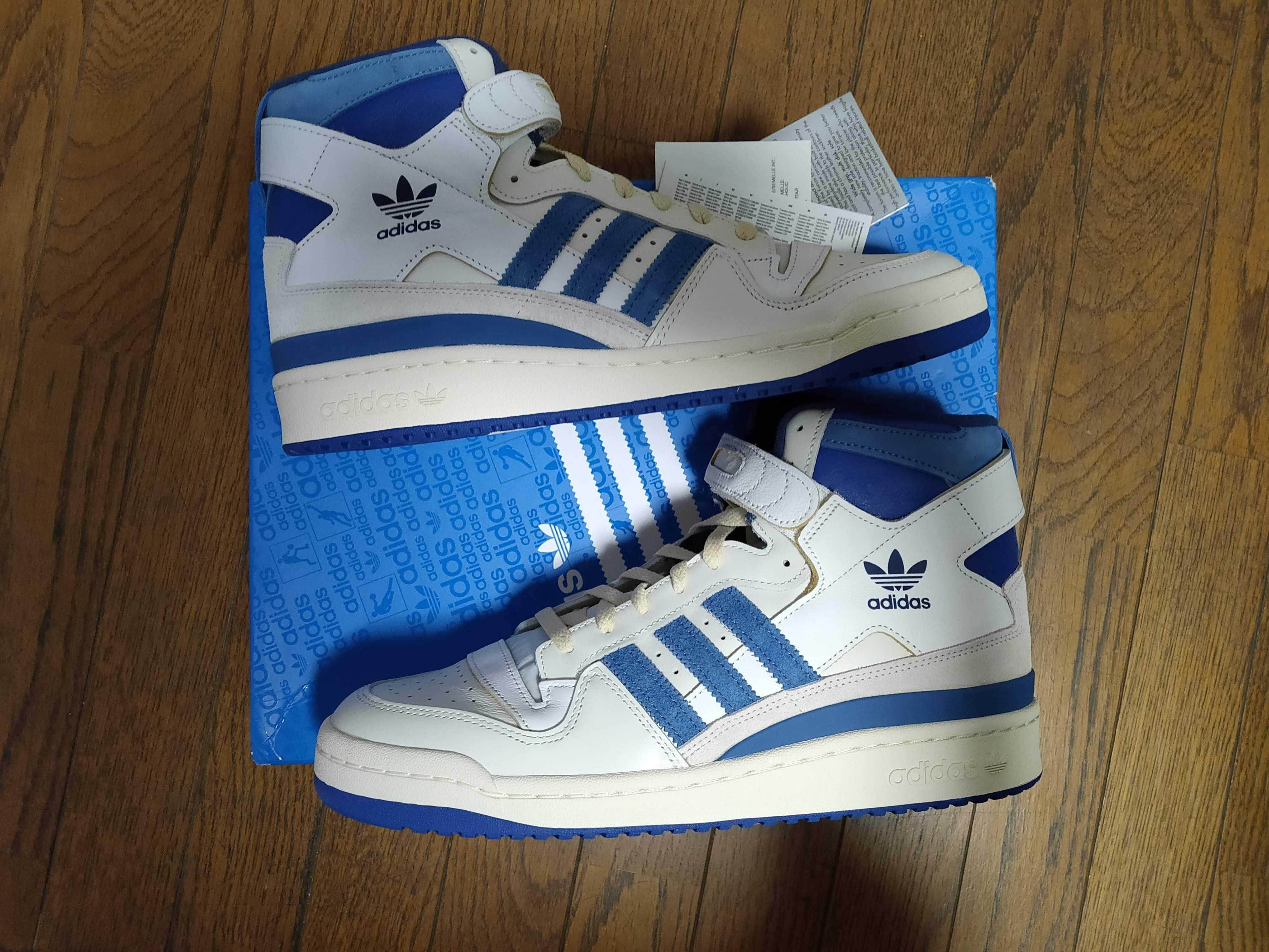 adidas Forum 84 High Blue Thread "Off White-Bright Blue/Footwear White"