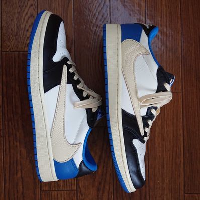 Travis Scott × fragment design × Nike Air Jordan 1 Low OG SP "Military Blue"