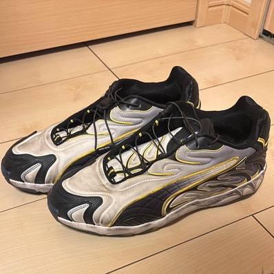A$AP Rocky × Puma Inhale "Warm White/Puma Black/Pelé Yellow"