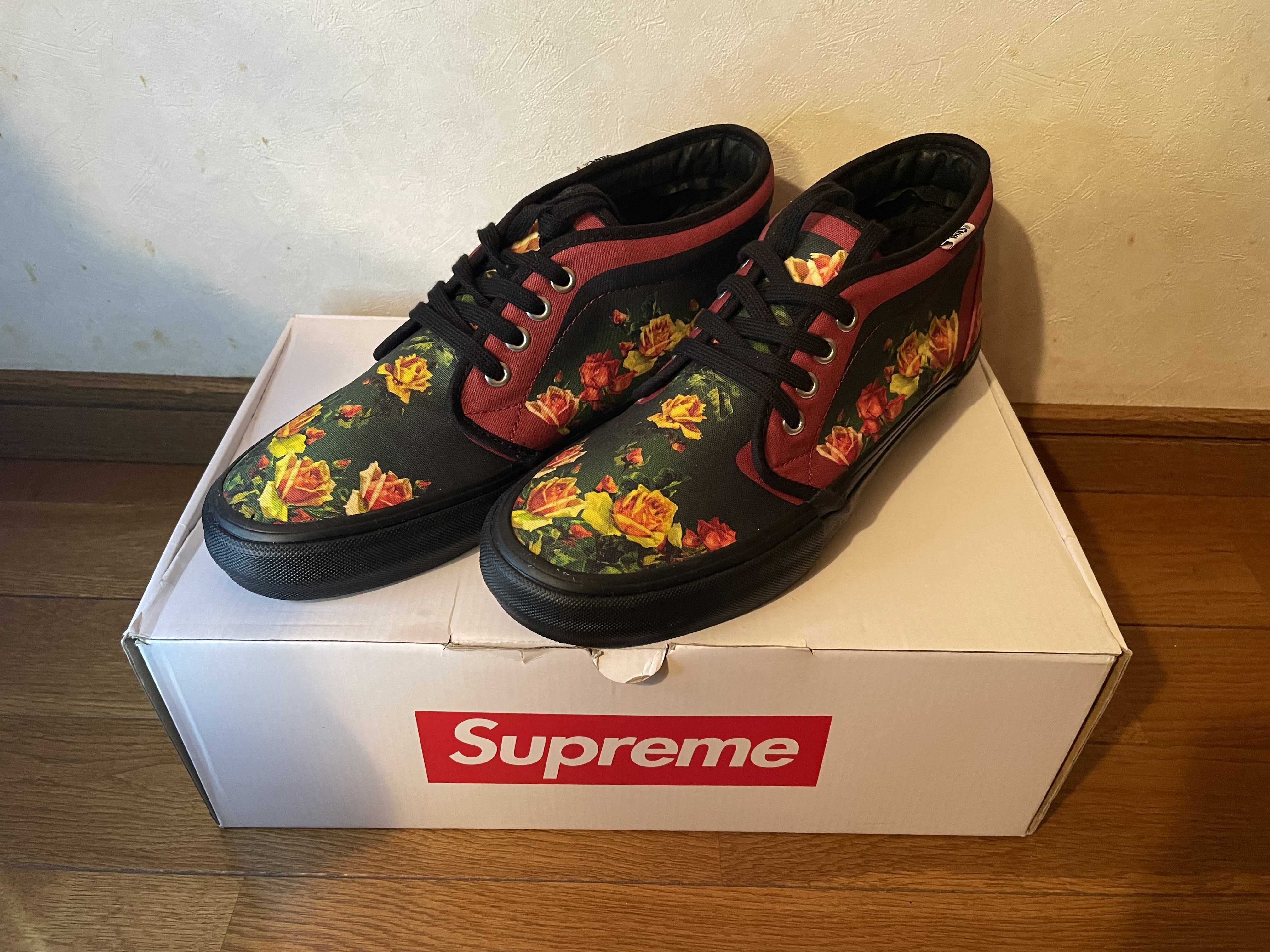Supreme × Vans Chukka Jean Paul Gaultier "Burgundy Floral"