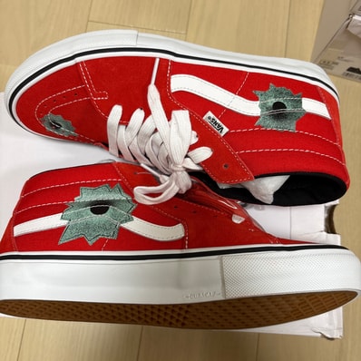 Nate Lowman × Supreme × Vans Skate Grosso Mid "Bullet Hole/Red" (Japan Exclusive) (25SS Week9)