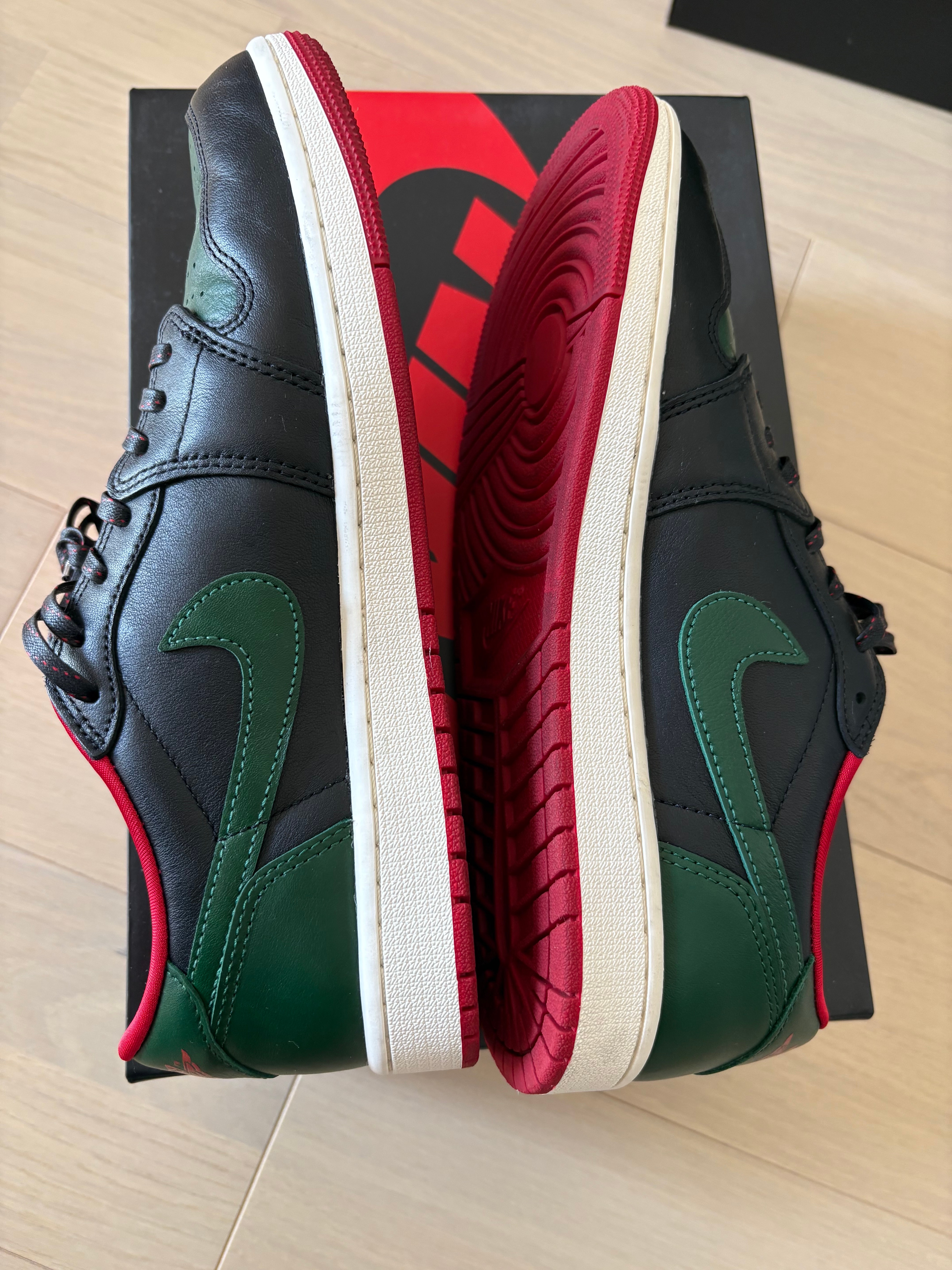 Nike Women's Air Jordan 1 Retro Low OG "Black and Gorge Green"
