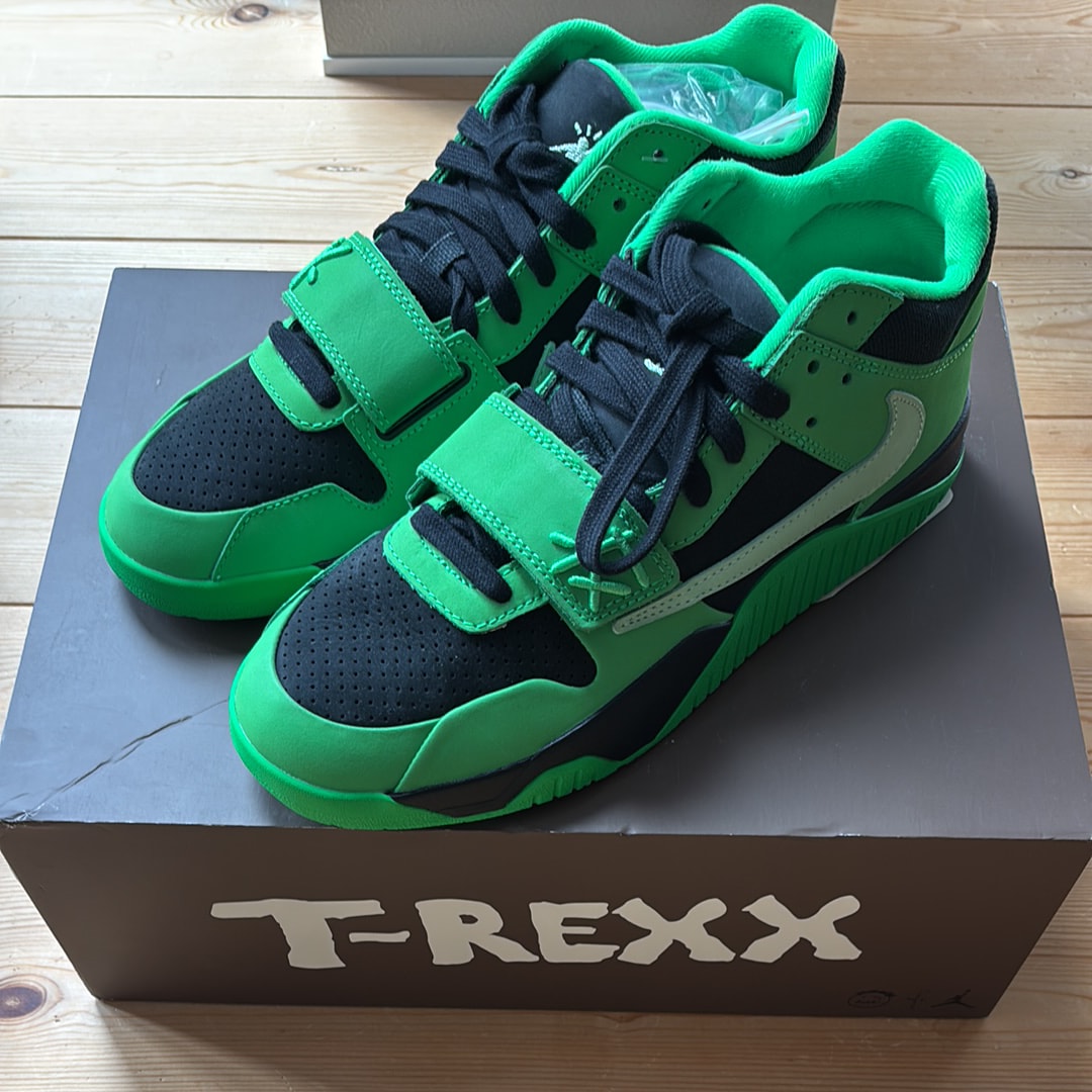 Travis Scott × Nike Jordan Jumpman Jack CJ1 T-Rexx "Green Spark"