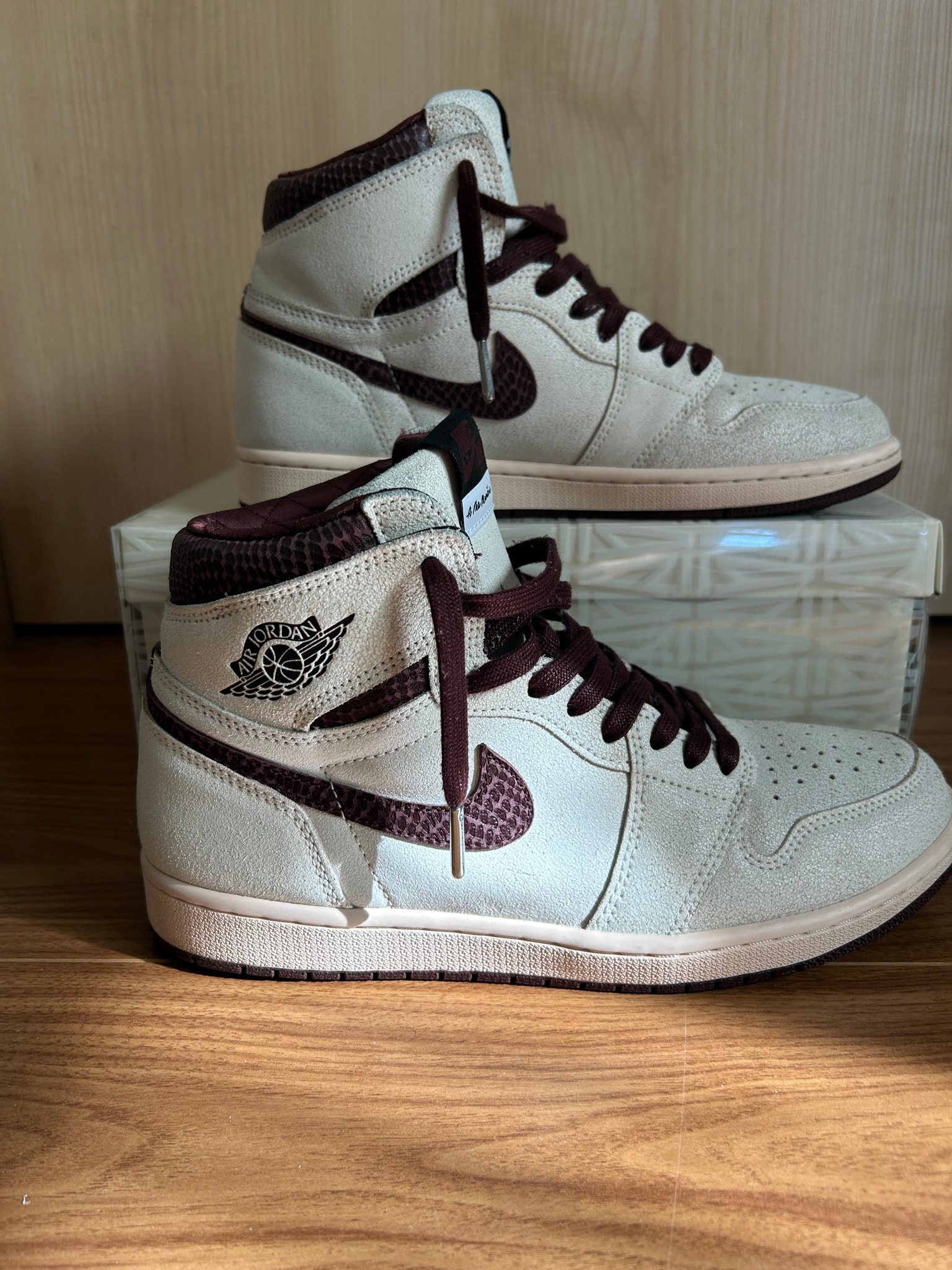 A Ma Maniere × Nike Air Jordan 1 Retro High OG "Sail and Burgundy"