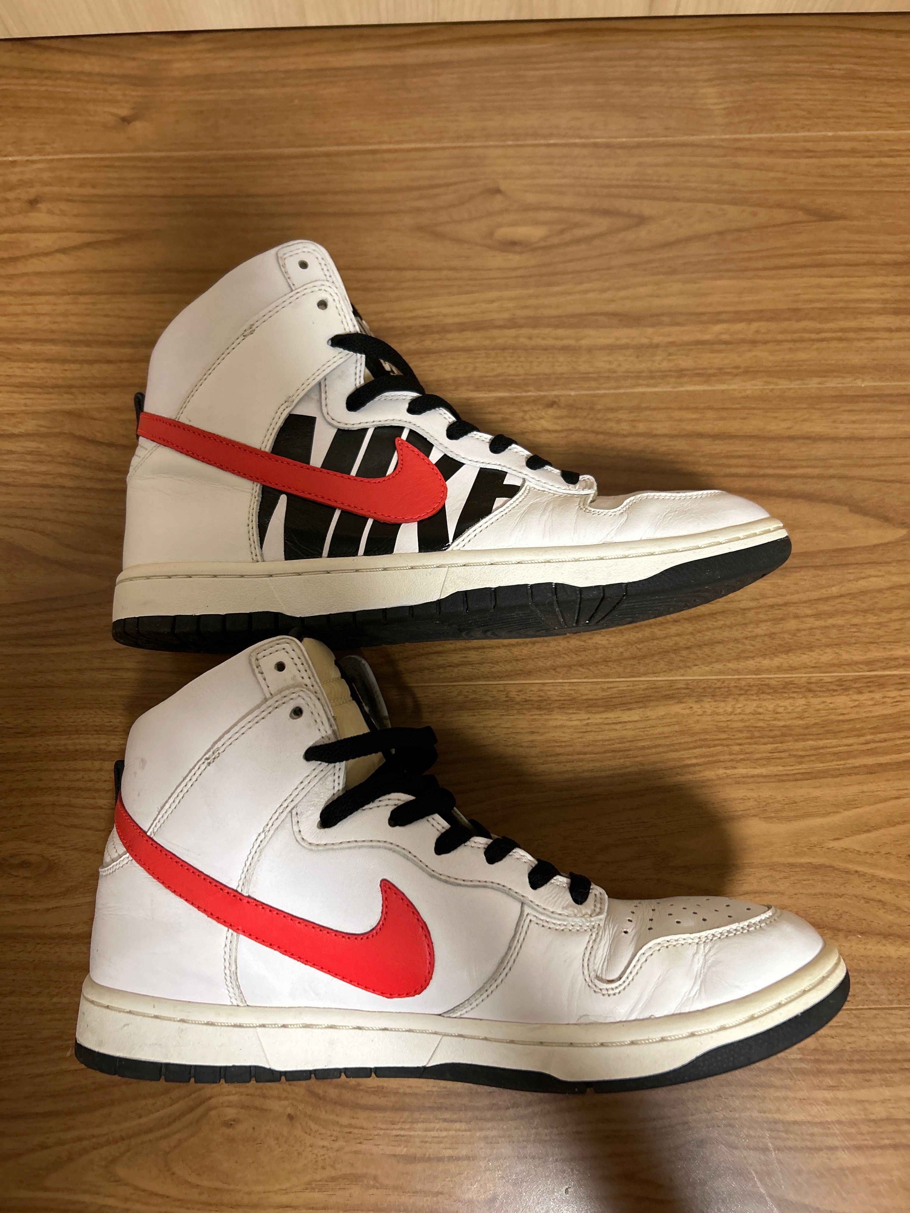 UNDEFEATED × Nike Dunk Lux High "White Infrared"