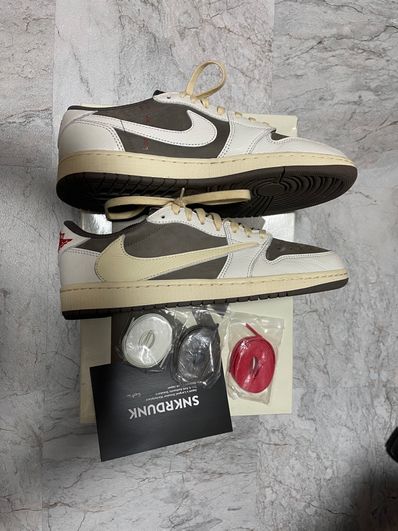 Travis Scott × Nike Air Jordan 1 Low OG SP "Reverse Mocha/Sail and Ridgerock"