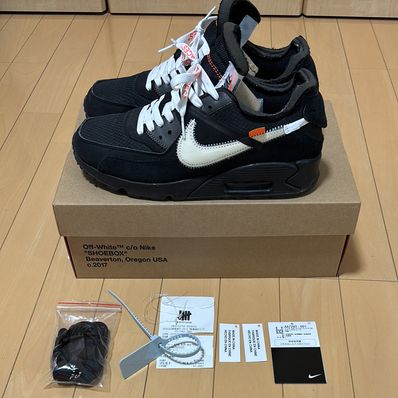 Off-White × Nike Air Max 90 "Black/Black-Cone-White"