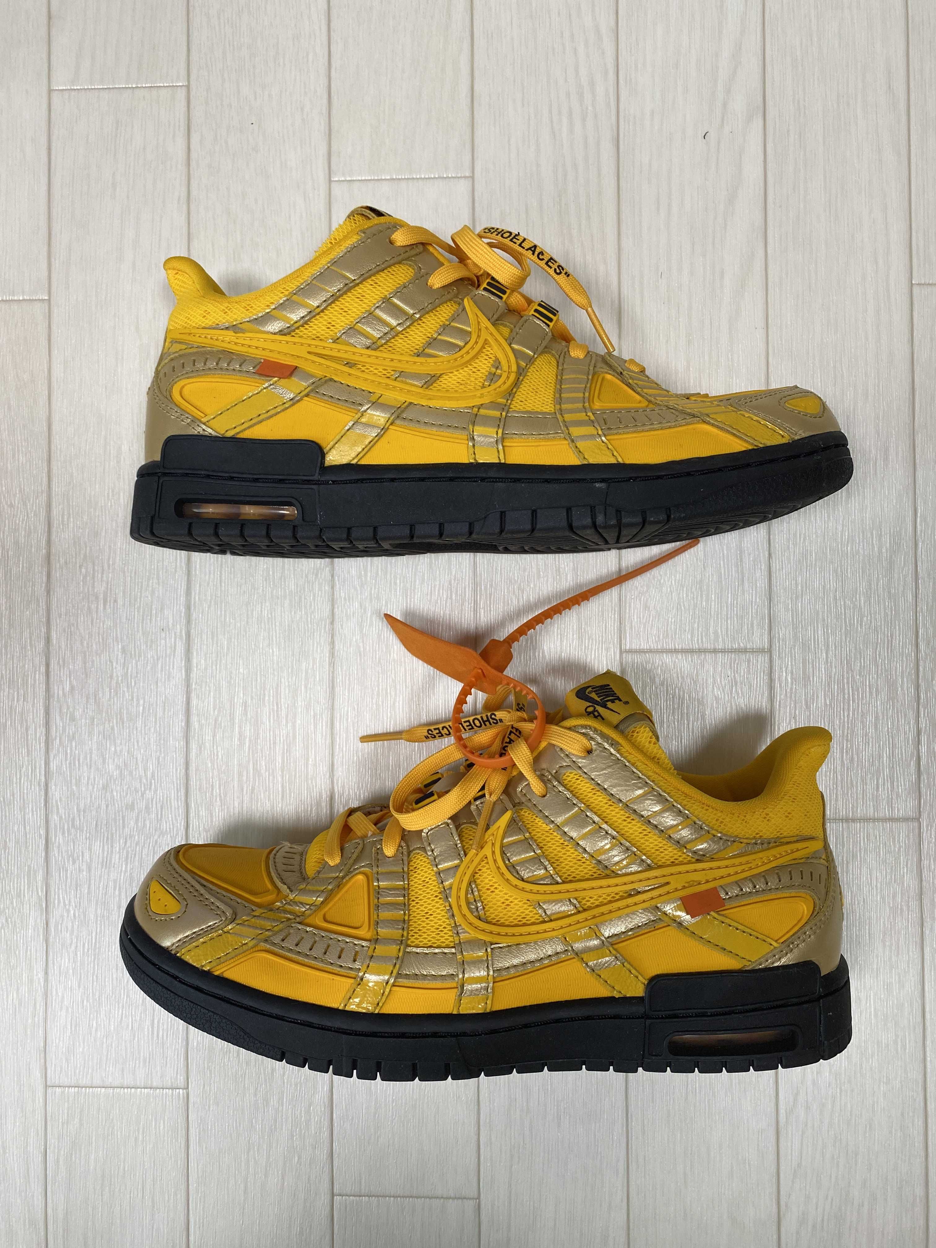 Off-White × Nike Air Rubber Dunk "University Gold"