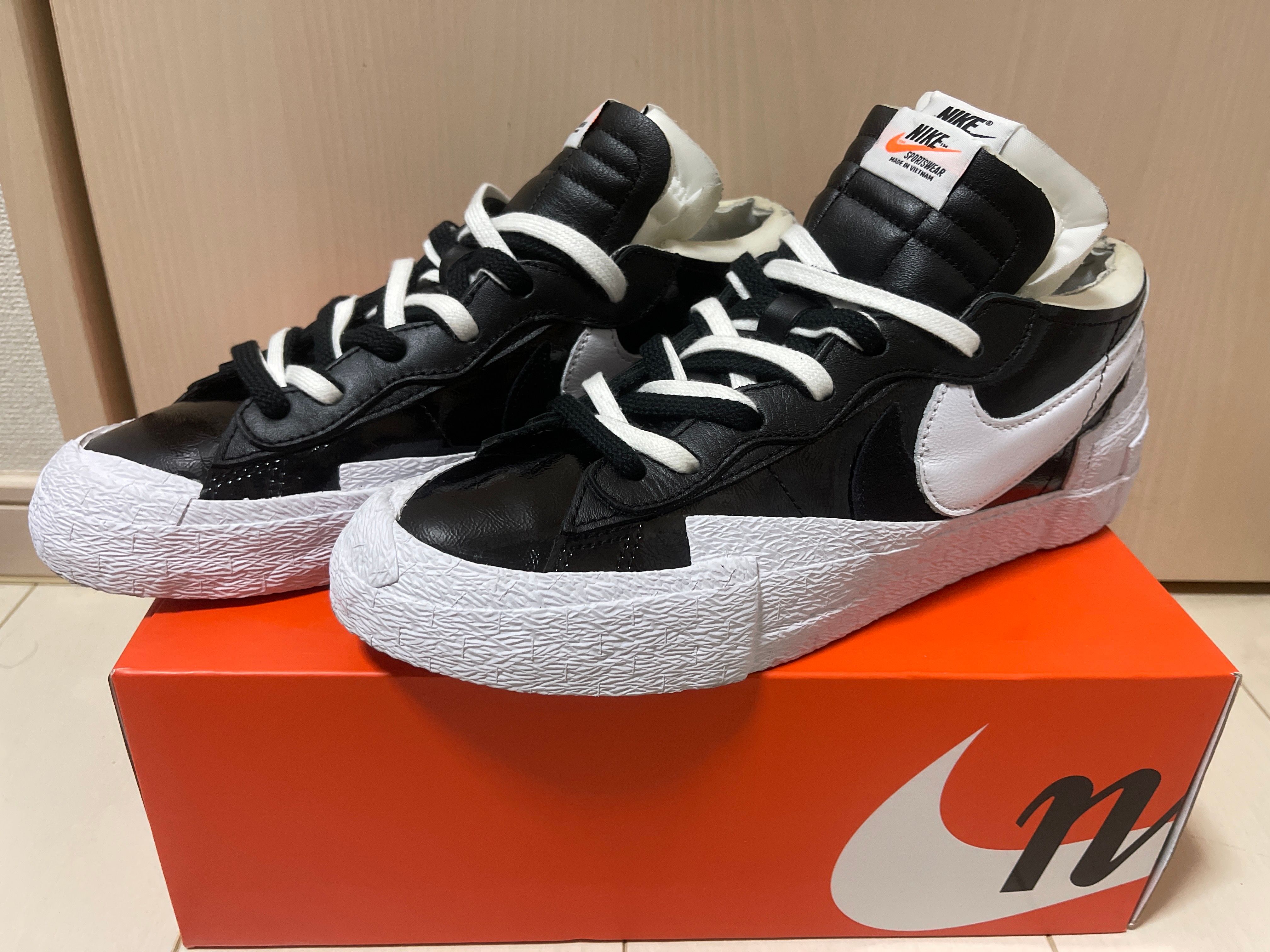 sacai × Nike Blazer Low "Black Patent Leather"