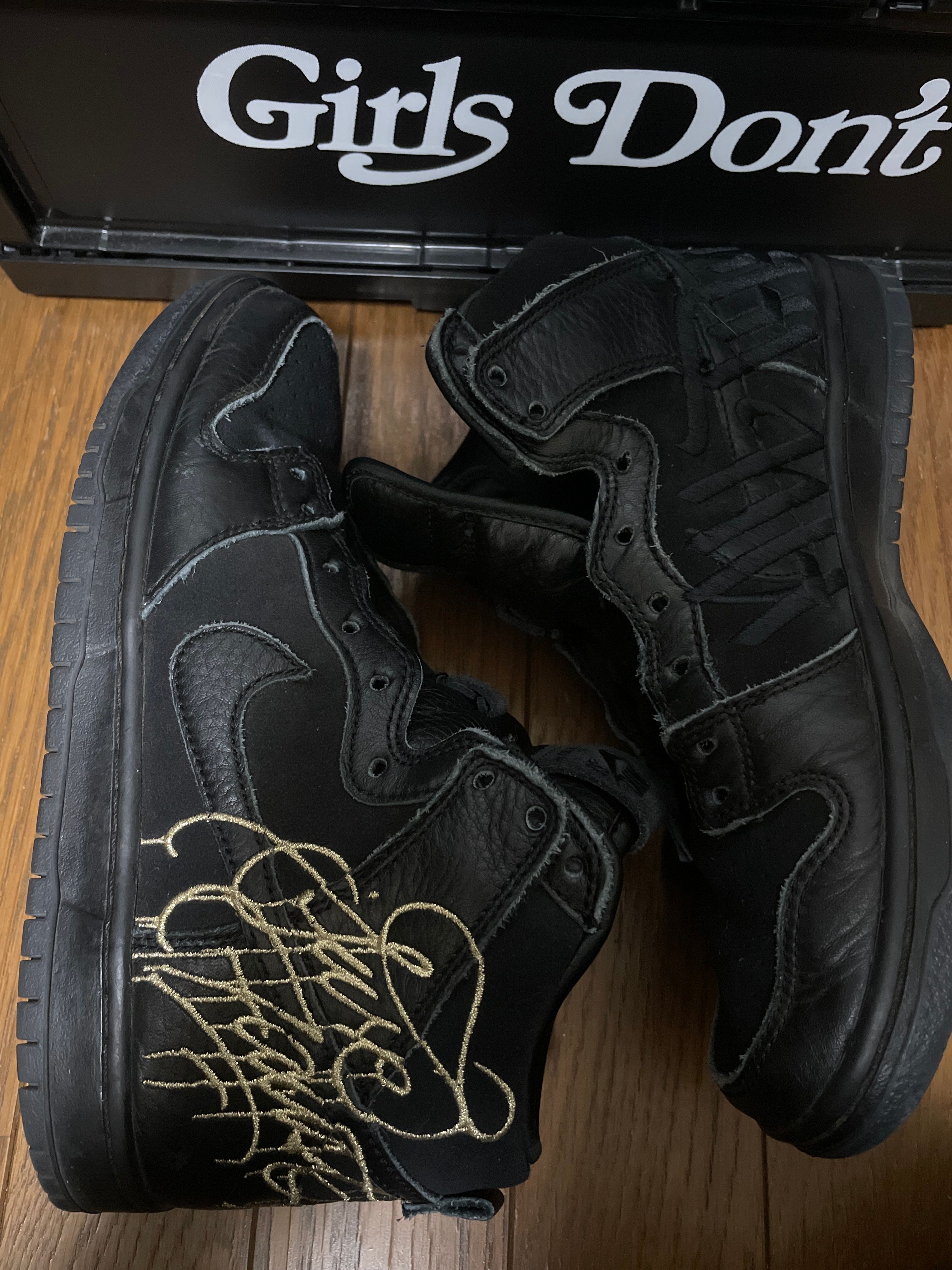 Faust × Nike SB Dunk High "Black and Metallic Gold"