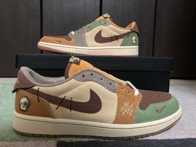 Zion Williamson × Nike Air Jordan 1 Low OG "Flax and Oil Green"