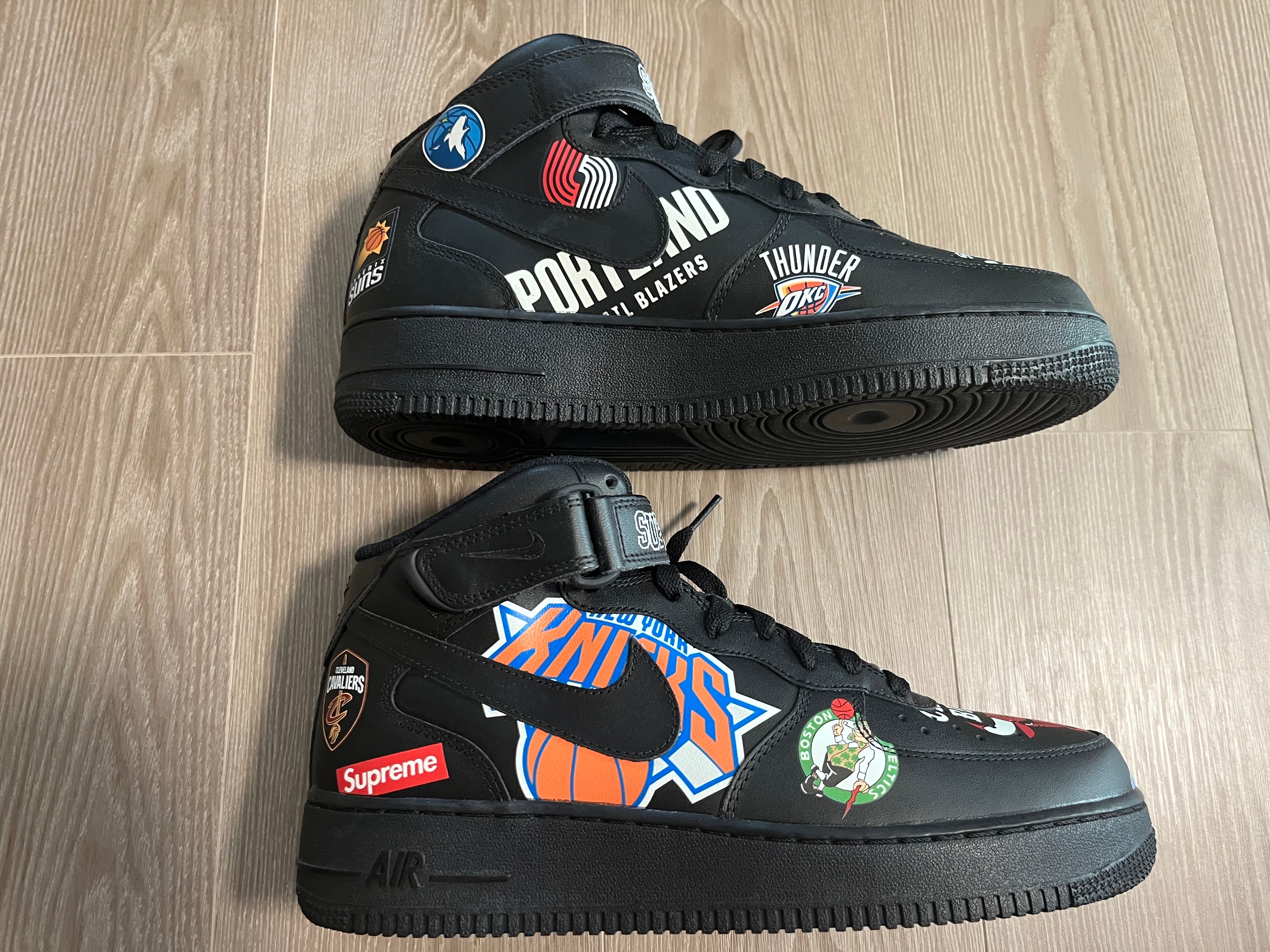 Supreme × NBA × Nike Air Force 1 Mid '07 "Black"