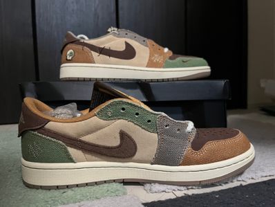 Zion Williamson × Nike Air Jordan 1 Low OG "Flax and Oil Green"