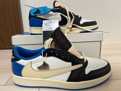 Travis Scott × fragment design × Nike Air Jordan 1 Low OG SP "Military Blue"