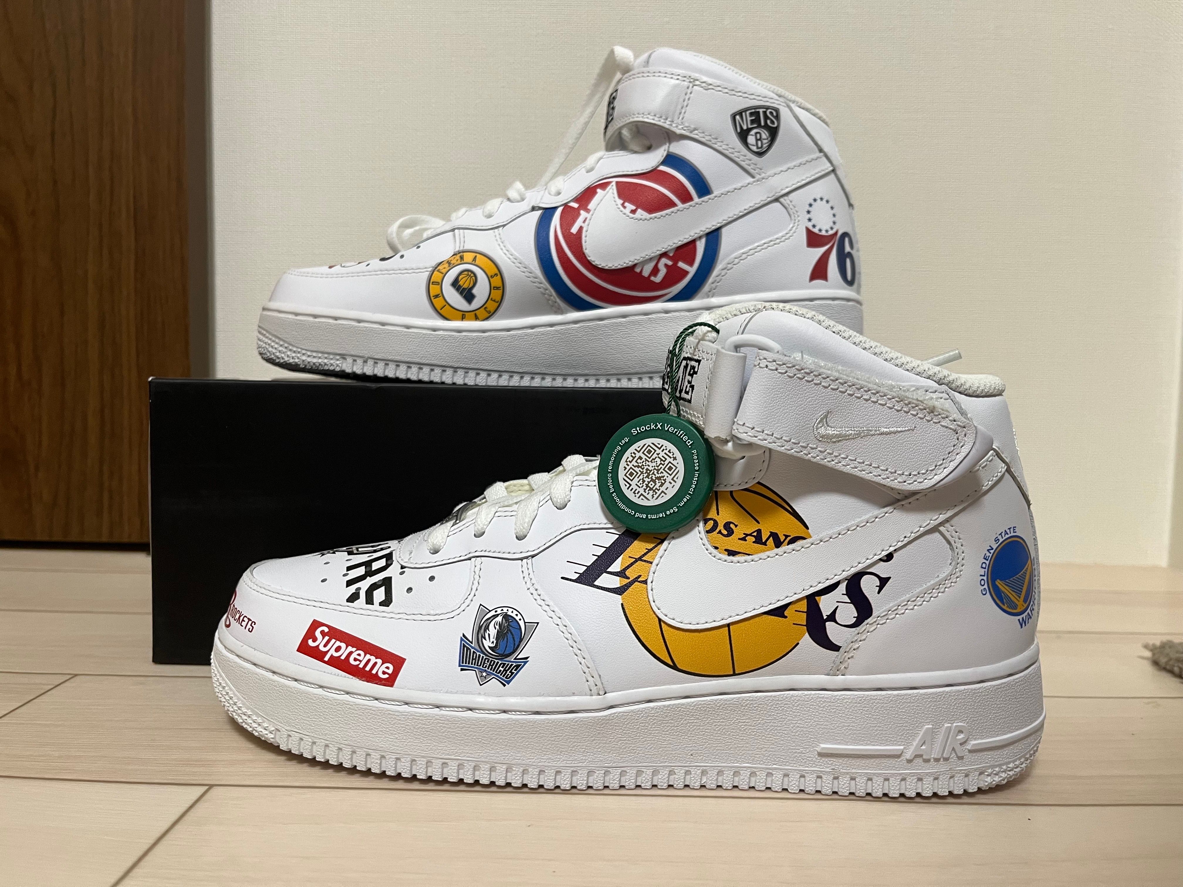 Supreme × NBA × Nike Air Force 1 Mid '07 "White"