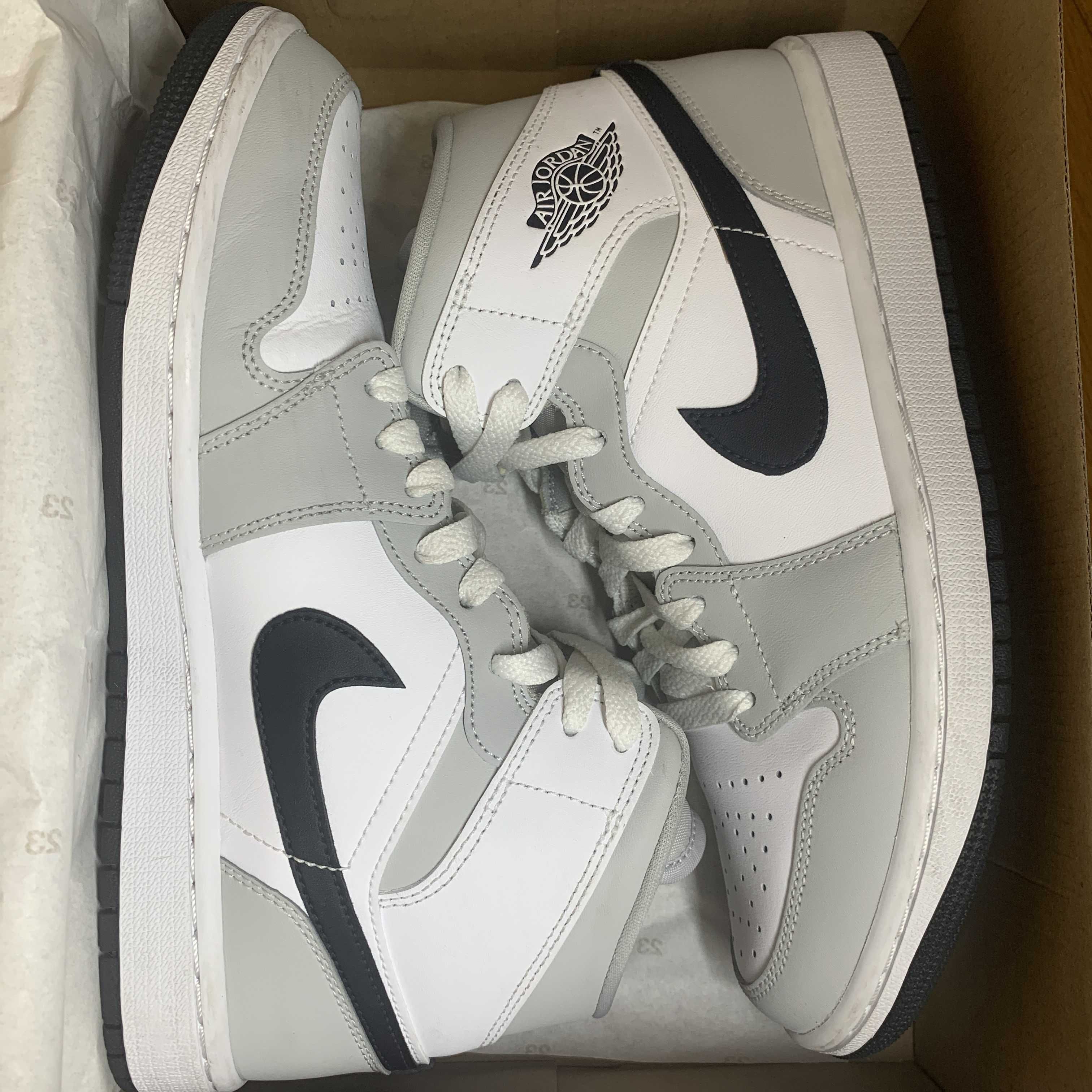 Nike Women's Air Jordan 1 Mid "Grey Fog/White/Black"