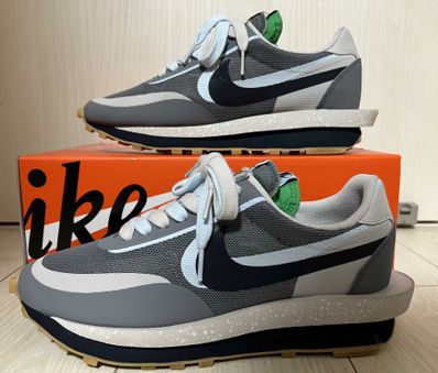 CLOT × Sacai × Nike LD Waffle "Grey Obsidian/Cool Grey"