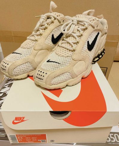 Stussy × Nike Air Zoom Spiridon CG 2 "Fossil/Black"