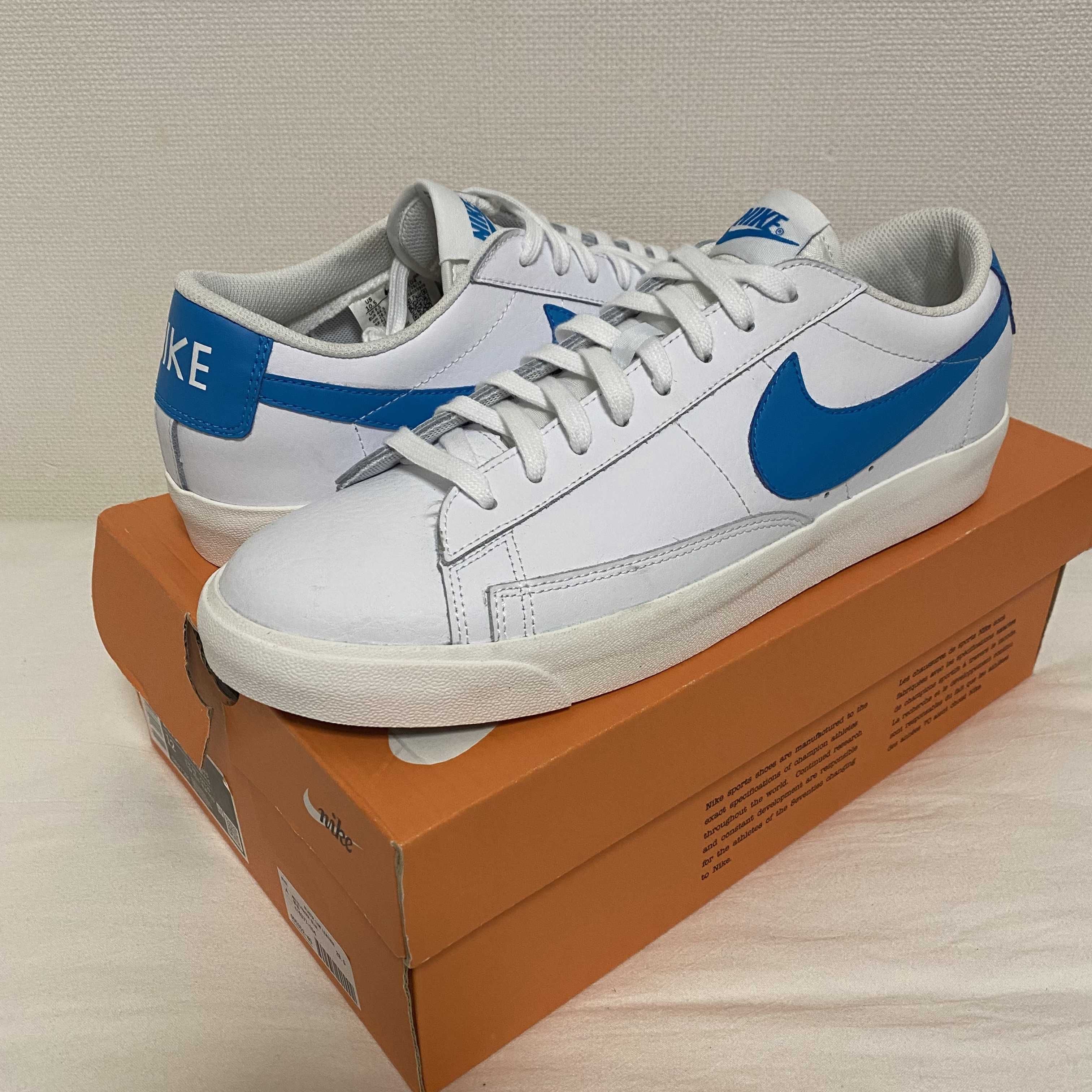 Nike Blazer Low Leather "White/Laser Blue/Sail"