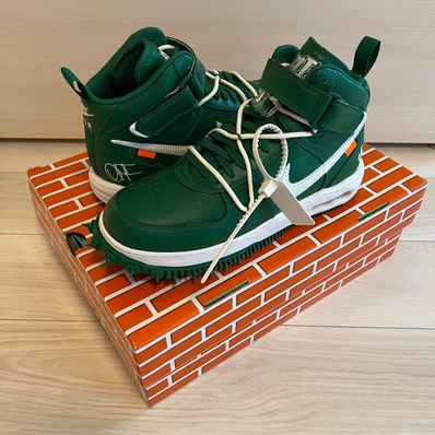 Off-White × Nike Air Force 1 Mid SP LTHR "Pine Green"