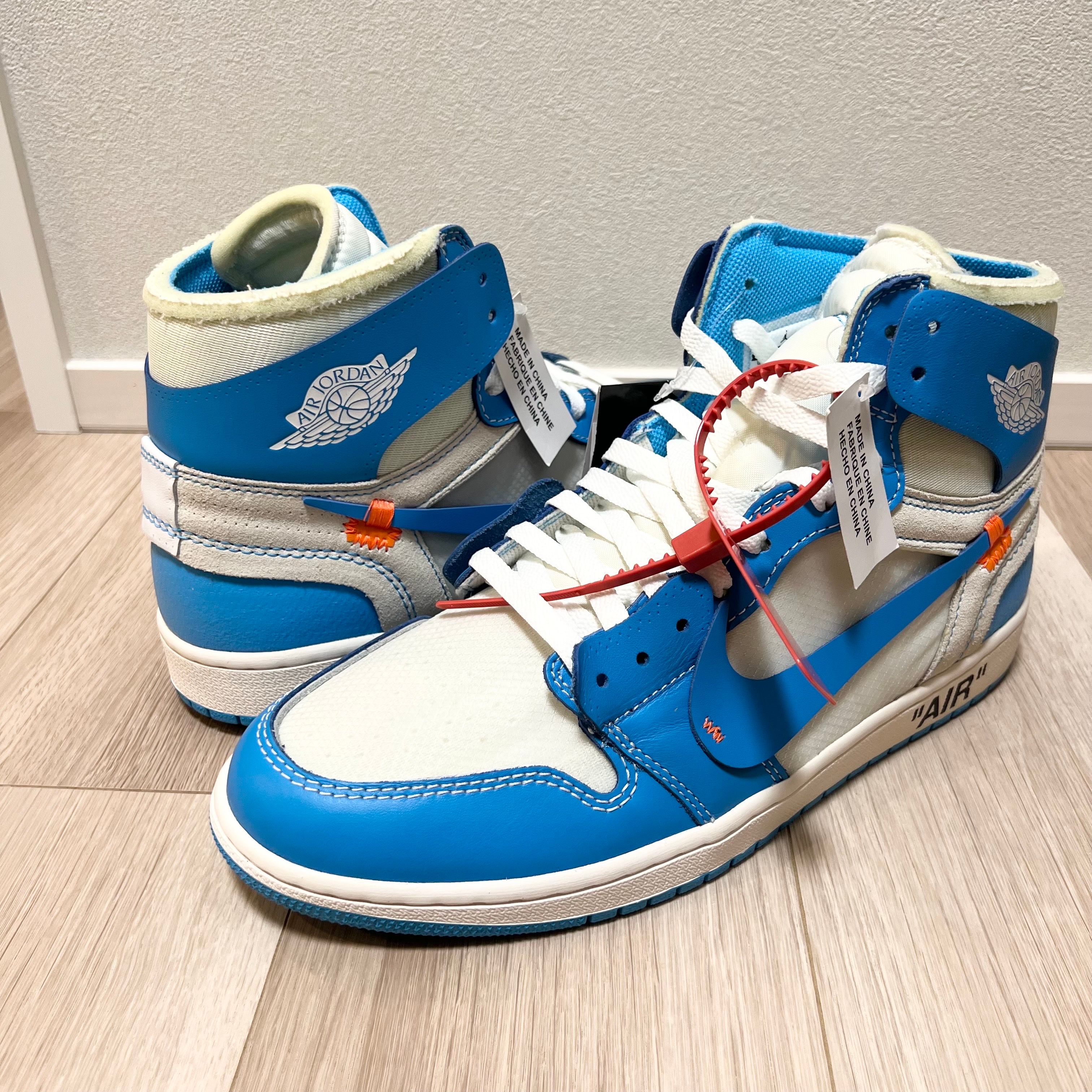 Off-White × Nike Air Jordan 1 High UNC "White/Dark Powder Blue"