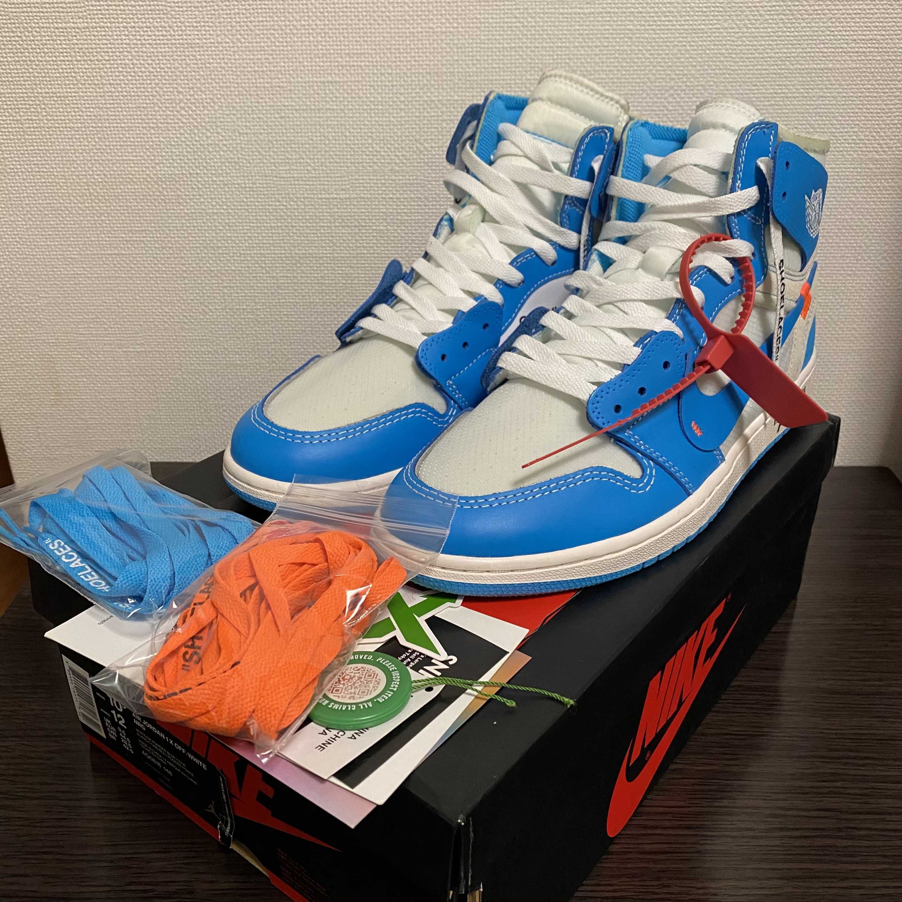 Off-White × Nike Air Jordan 1 High UNC "White/Dark Powder Blue"