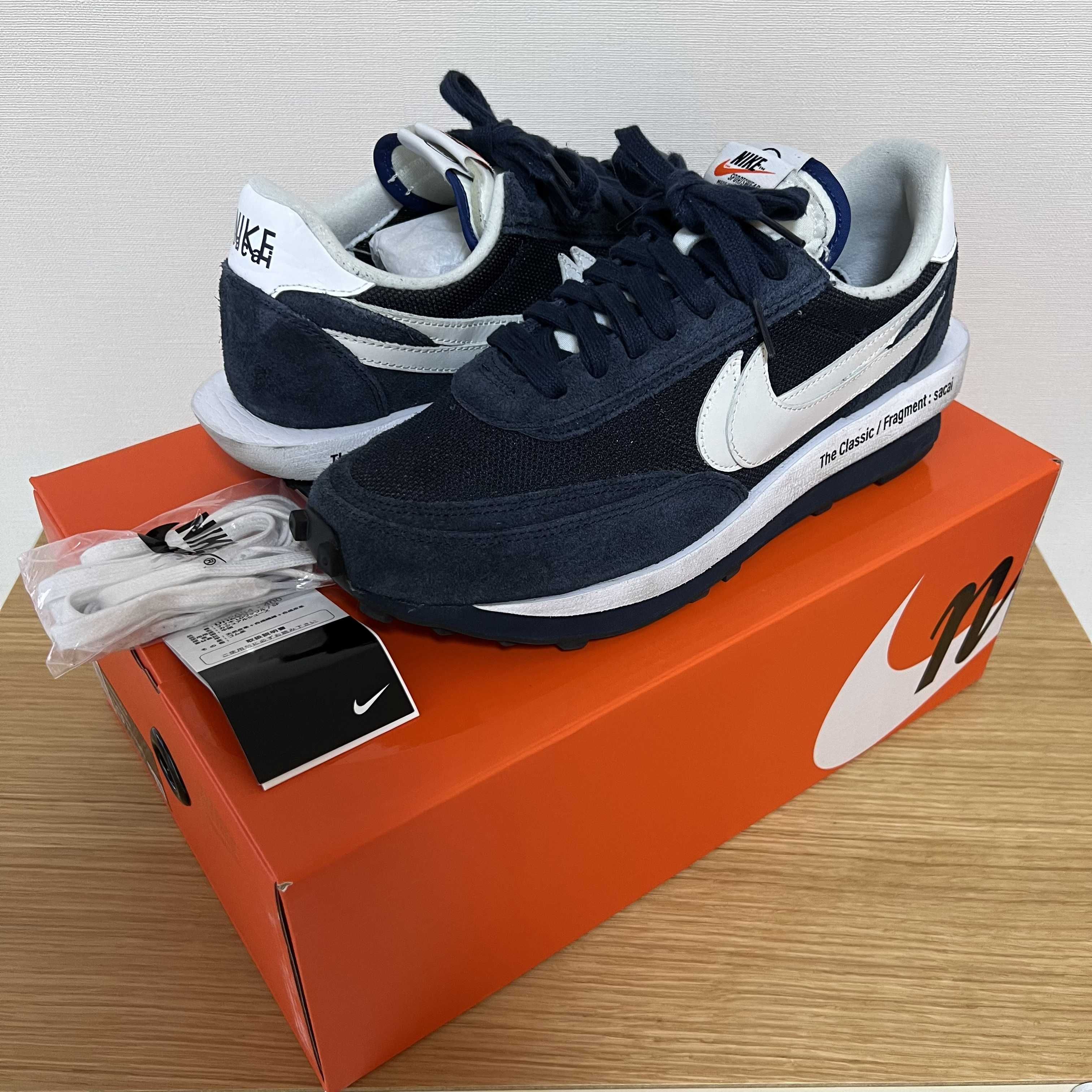 Fragment × sacai × Nike LD Waffle "Blackended Blue"