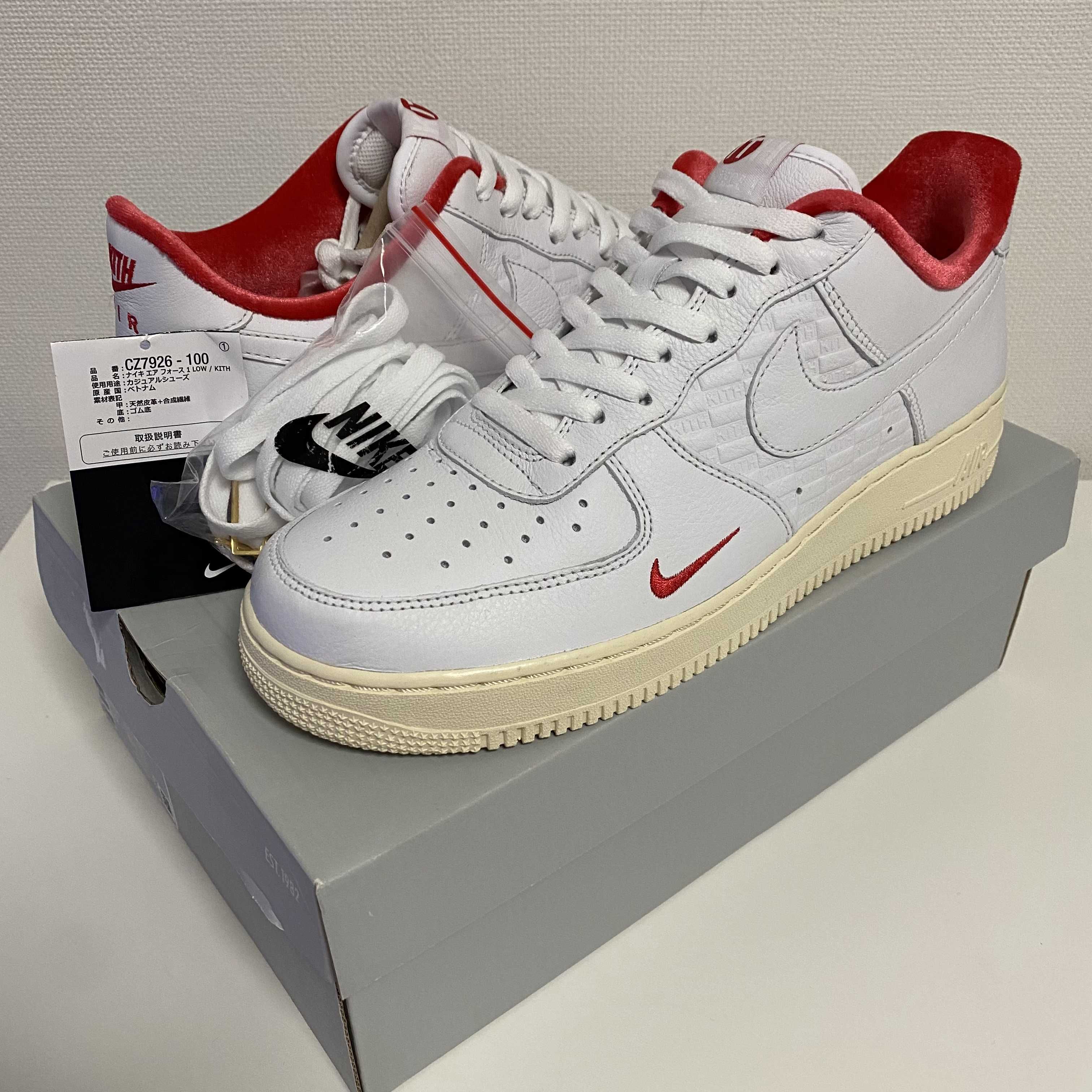 KITH × Nike Air Force 1 Low "White/Red"