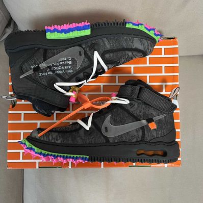 Off-White × Nike Air Force 1 Mid "Black"