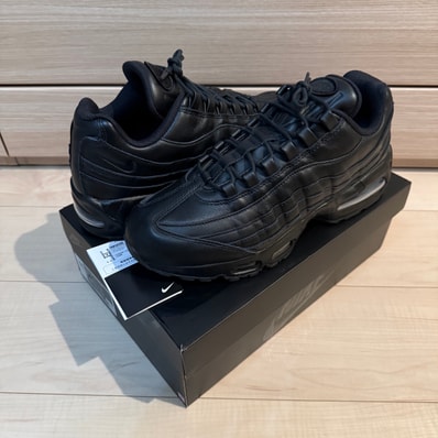 Nike Air Max 95 Big Bubble Leather "Triple Black"