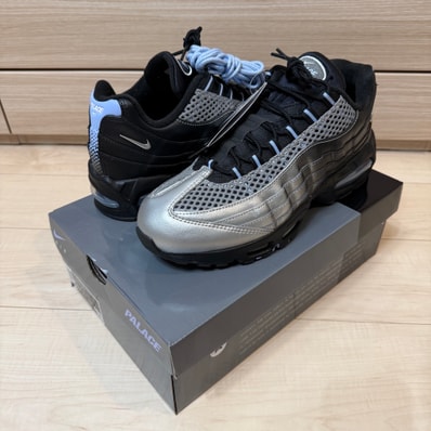 Palace Skateboards × Nike Air Max 95 Big Bubble "Metallic Silver/Aluminum"