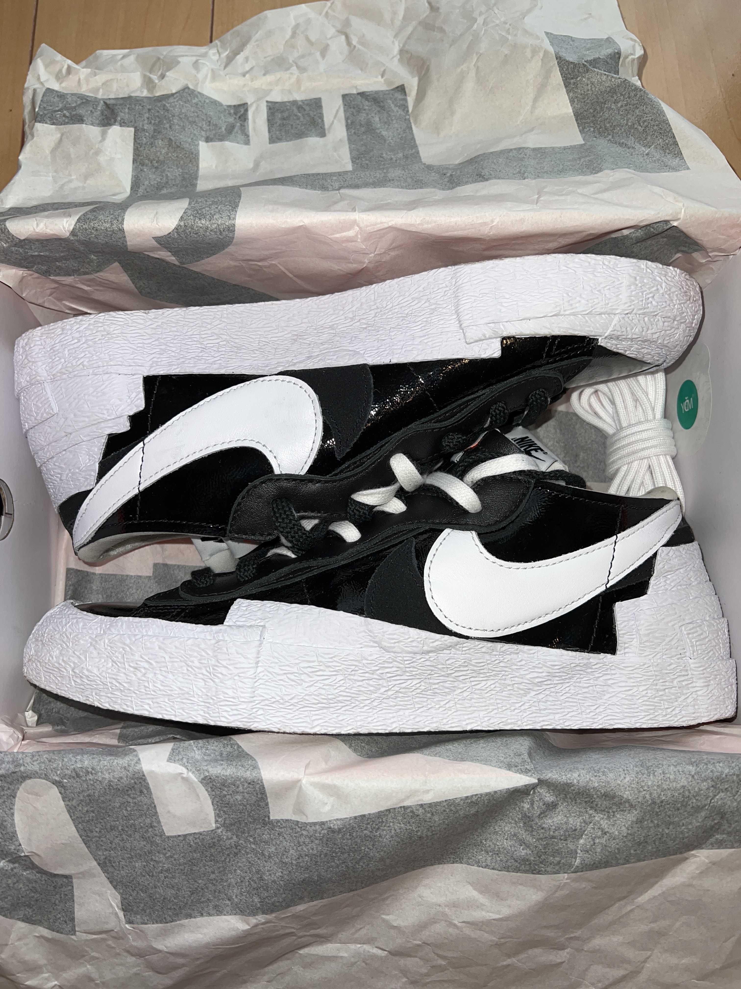 sacai × Nike Blazer Low "Black Patent Leather"