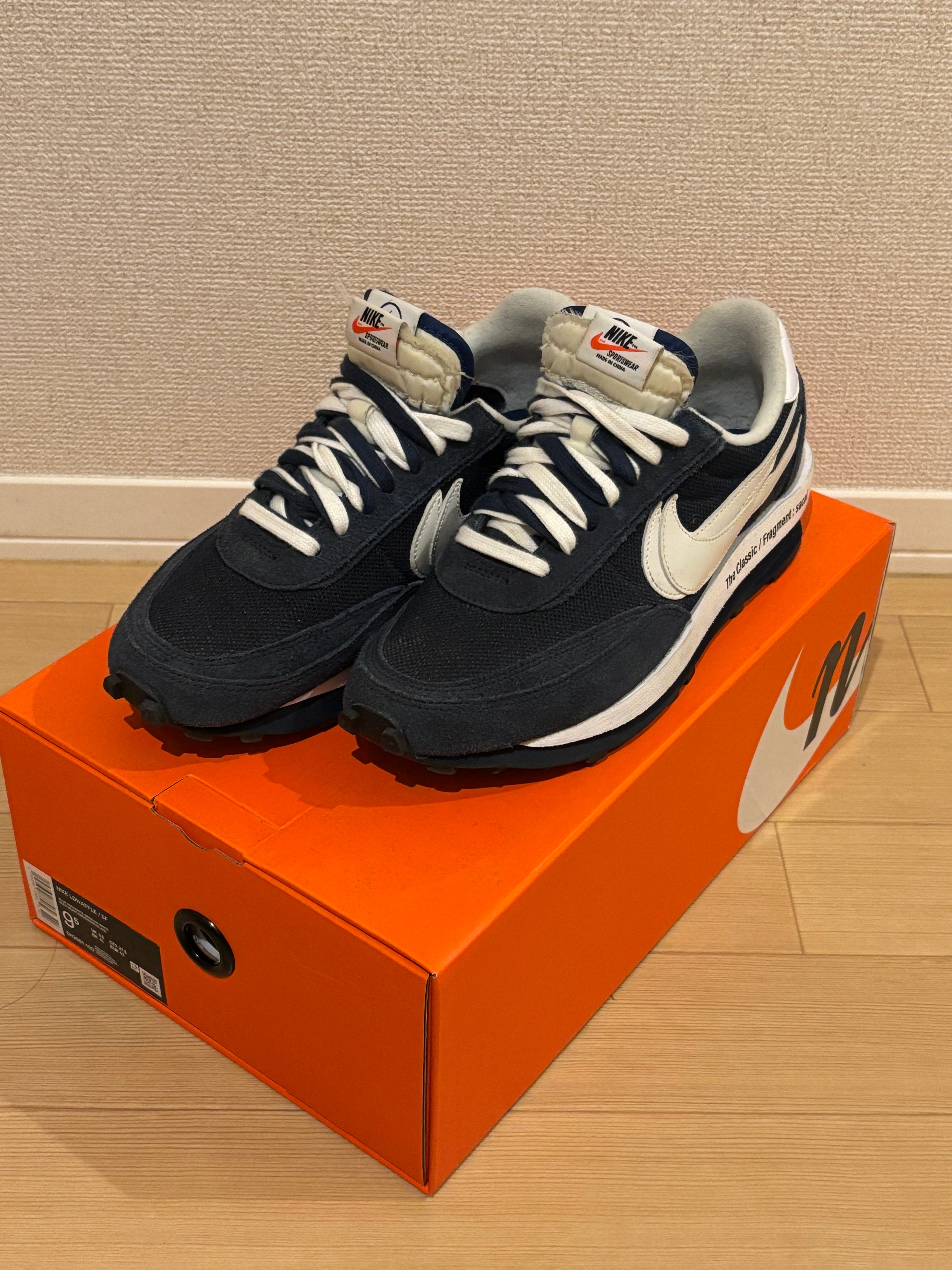 Fragment × sacai × Nike LD Waffle "Blackended Blue"