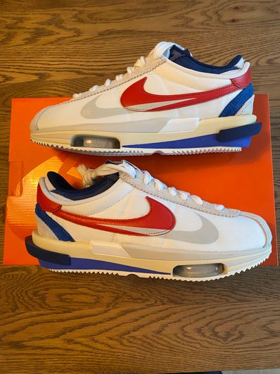 sacai × Nike Zoom Cortez "White and University Red"