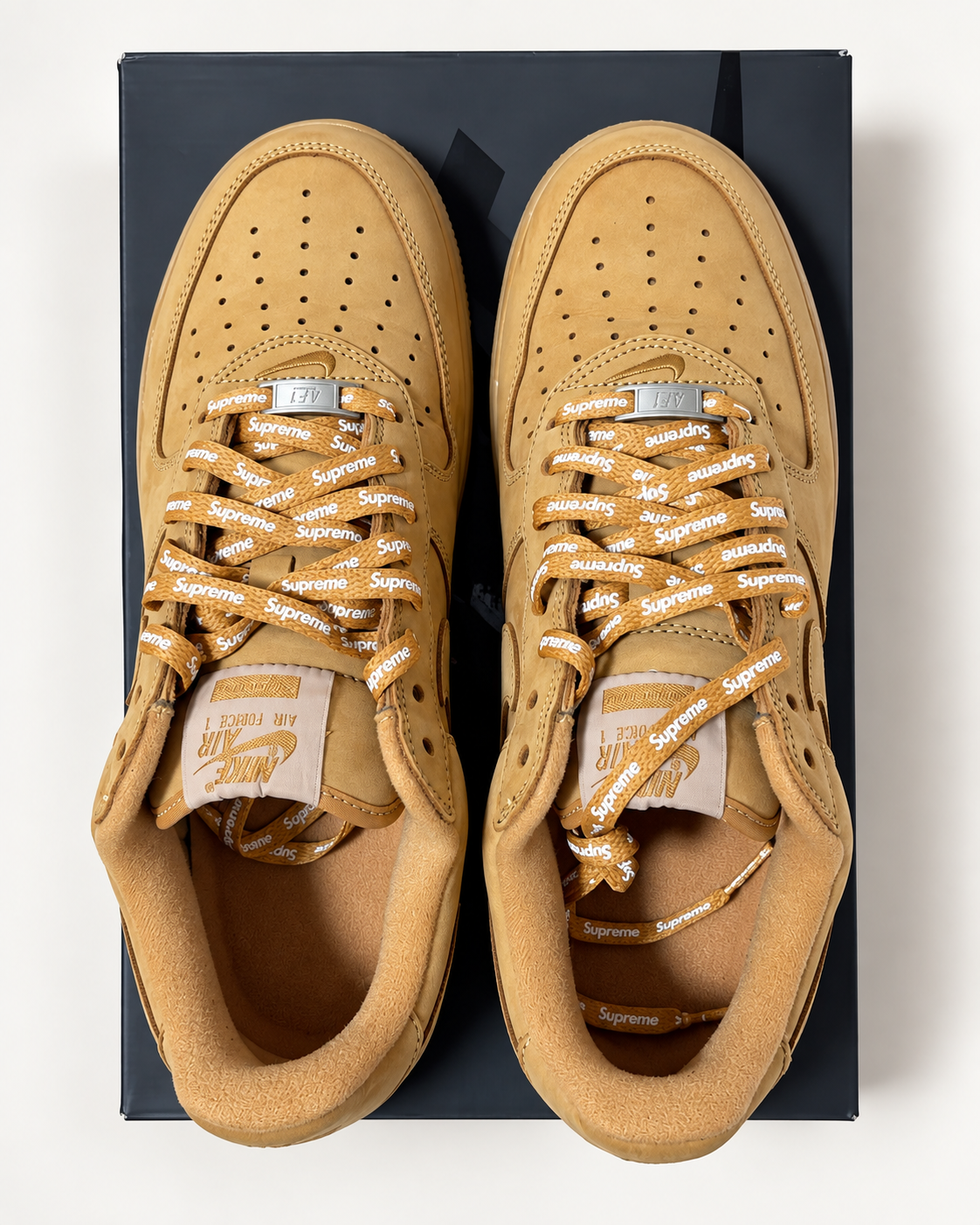 Supreme × Nike Air Force 1 Low "Flax/Wheat"