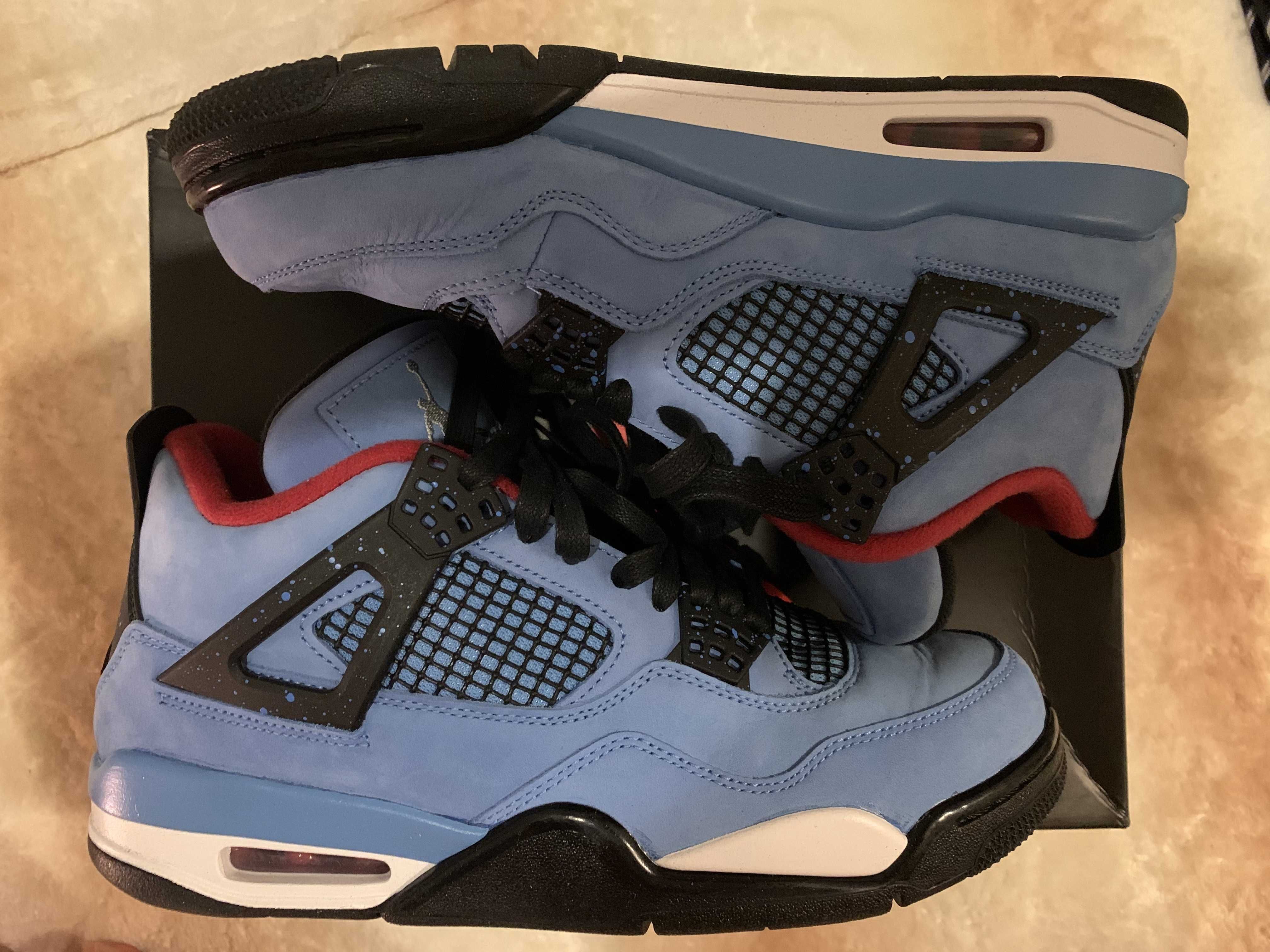 Travis Scott × Nike Air Jordan 4 Retro Cactus Jack "University Blue"