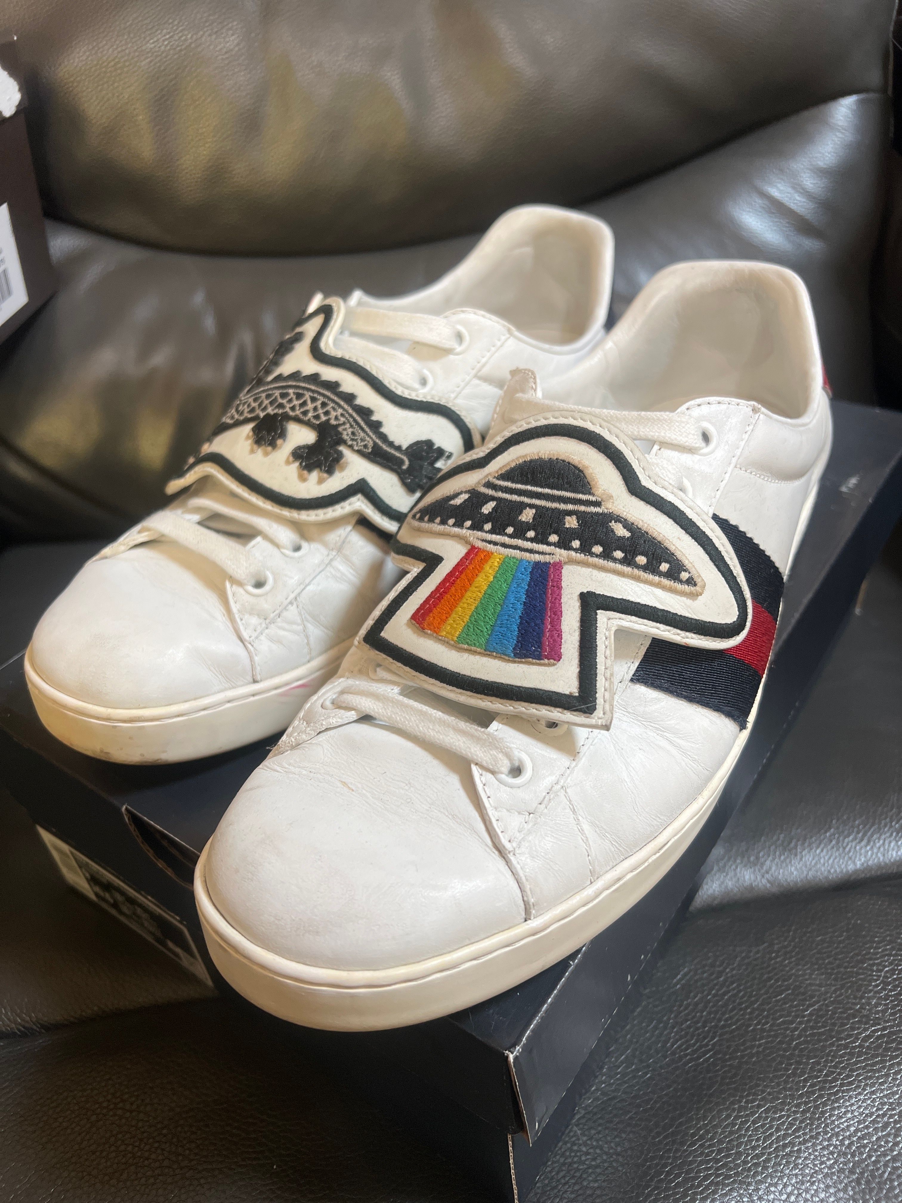 GUCCI Ace Leather Sneaker "White"