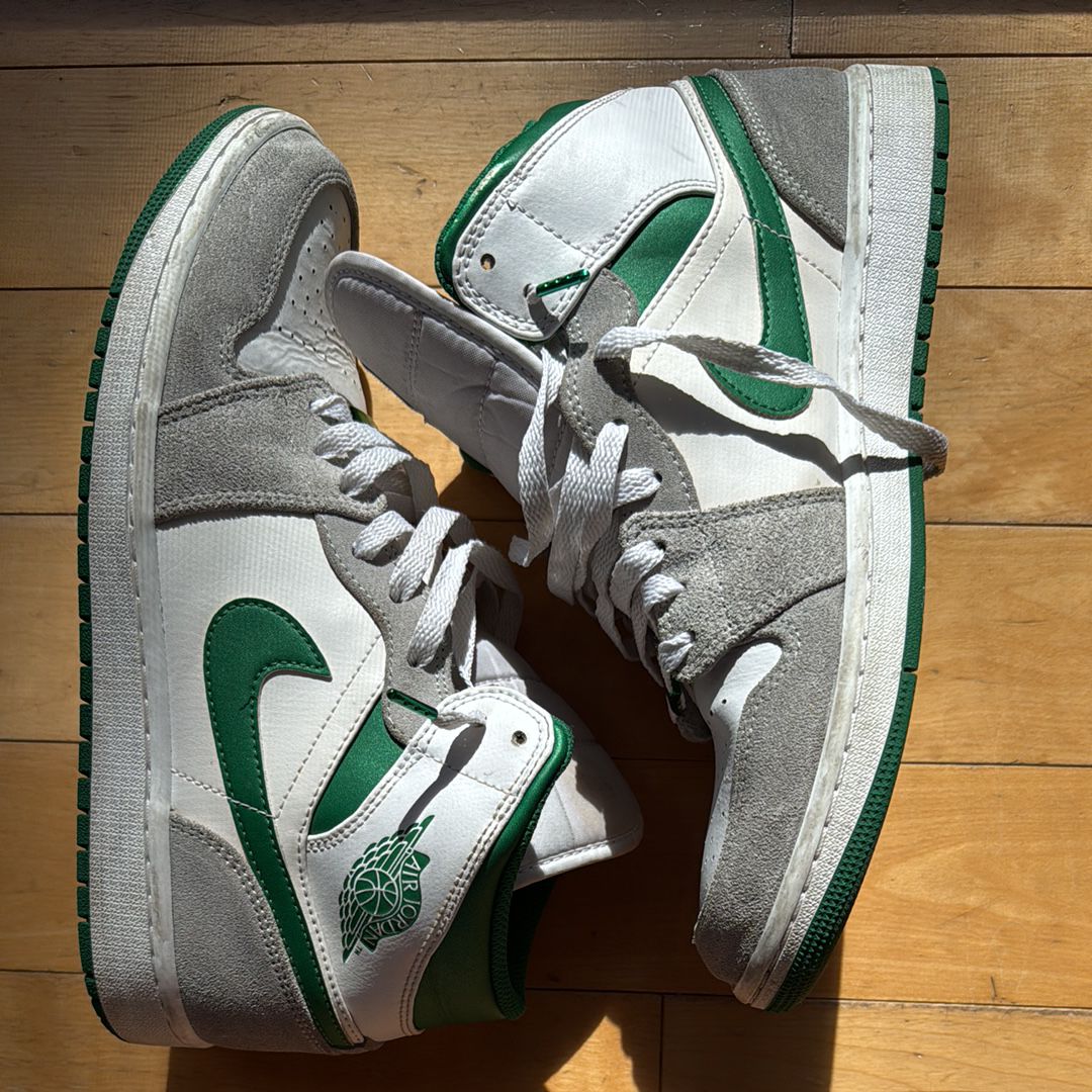 Nike Air Jordan 1 Mid "Green Grey White"