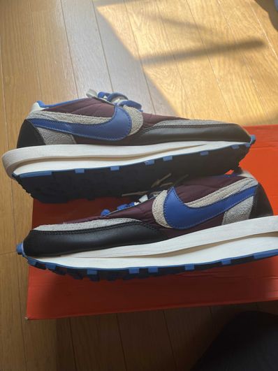 UNDERCOVER × sacai × Nike LD Waffle "Night Maroon/Pale Ivory-Ground Grey-Team Royal"