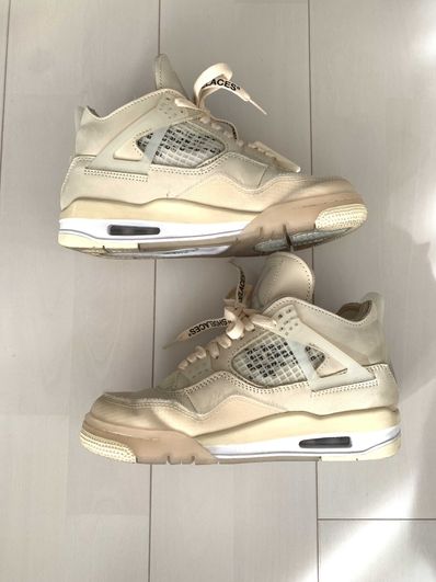 Off-White × Nike Women's Air Jordan 4 SP "Sail"