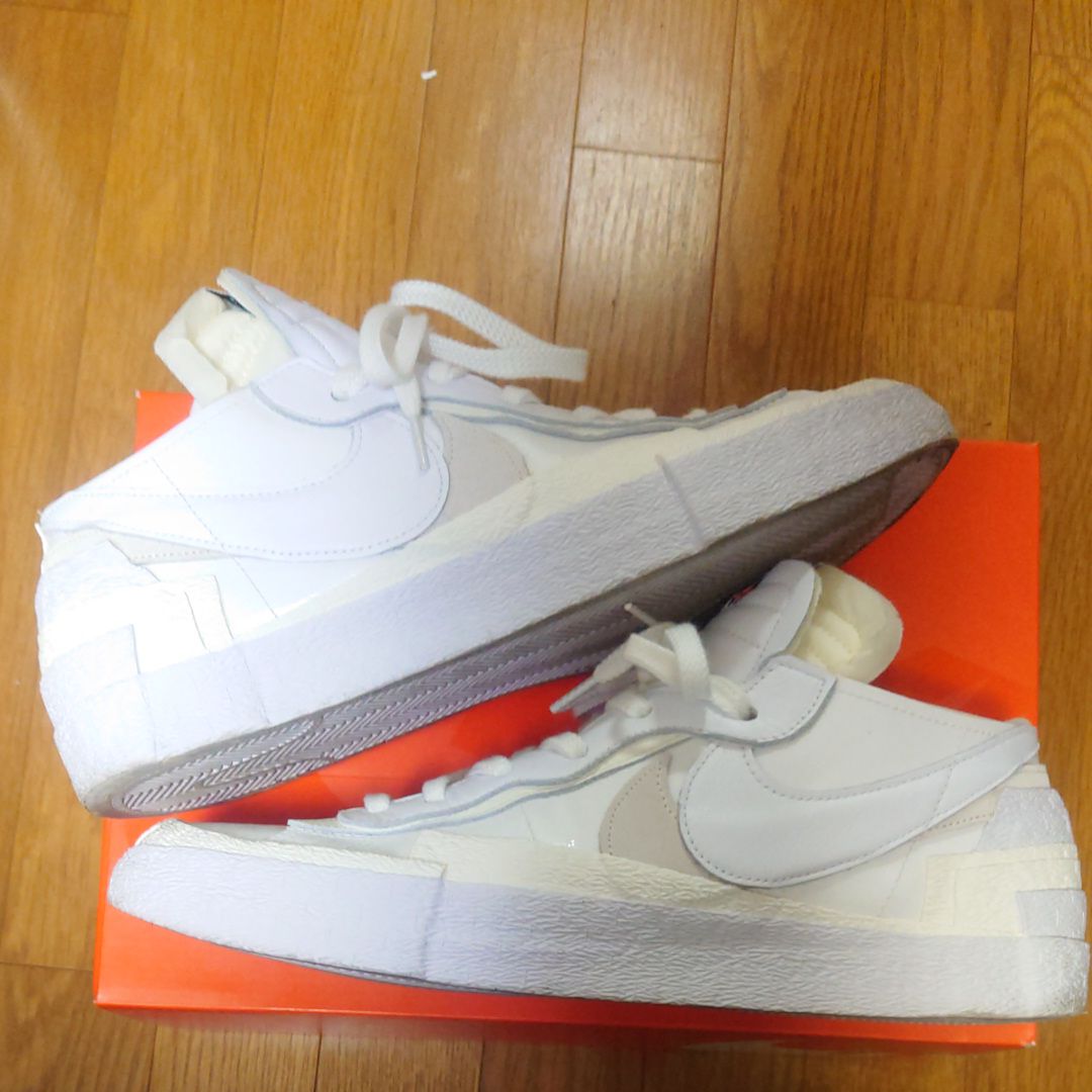 sacai × Nike Blazer Low "White Patent Leather"