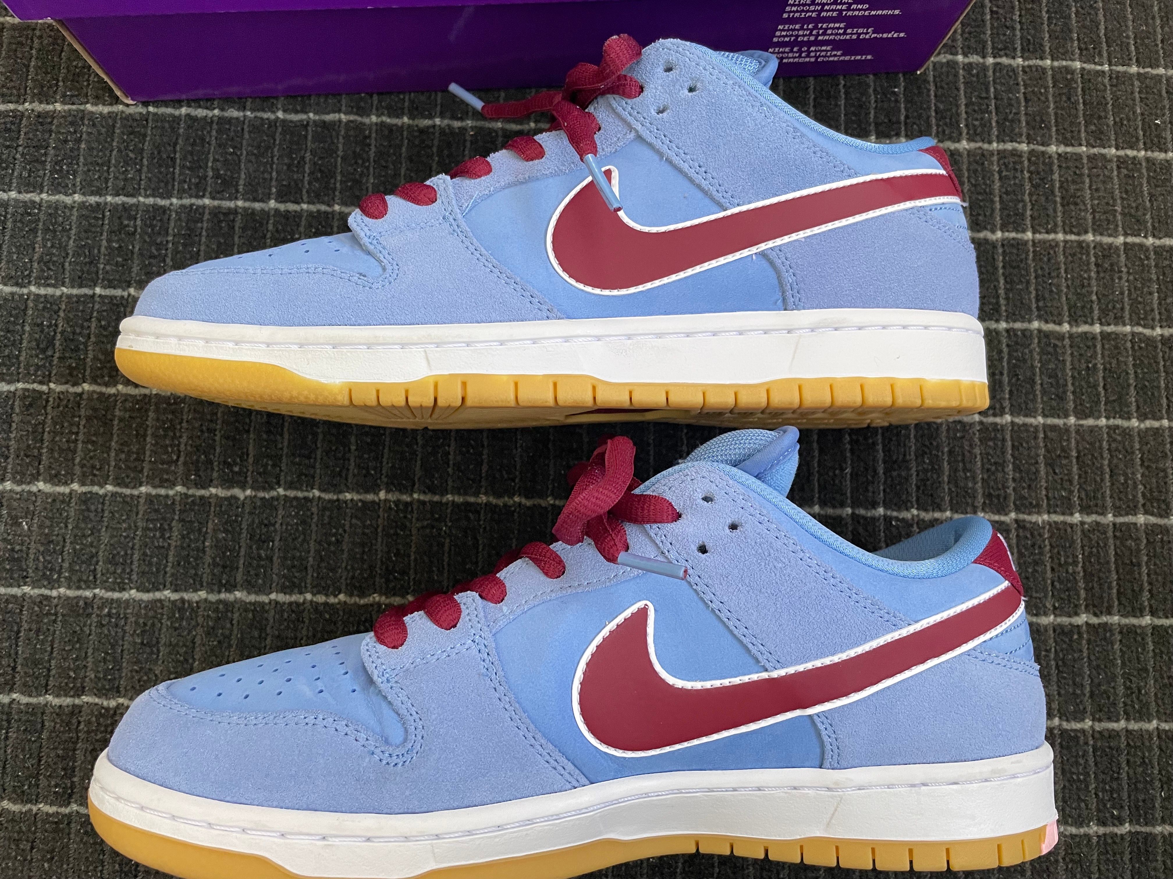Nike SB Dunk Low Pro "Philadelphia Phillies/Valor Blue and Team Maroon"