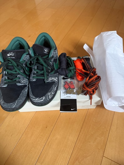 There Skateboards × Nike SB Dunk Low Pro "Anthracite and Gorge Green"