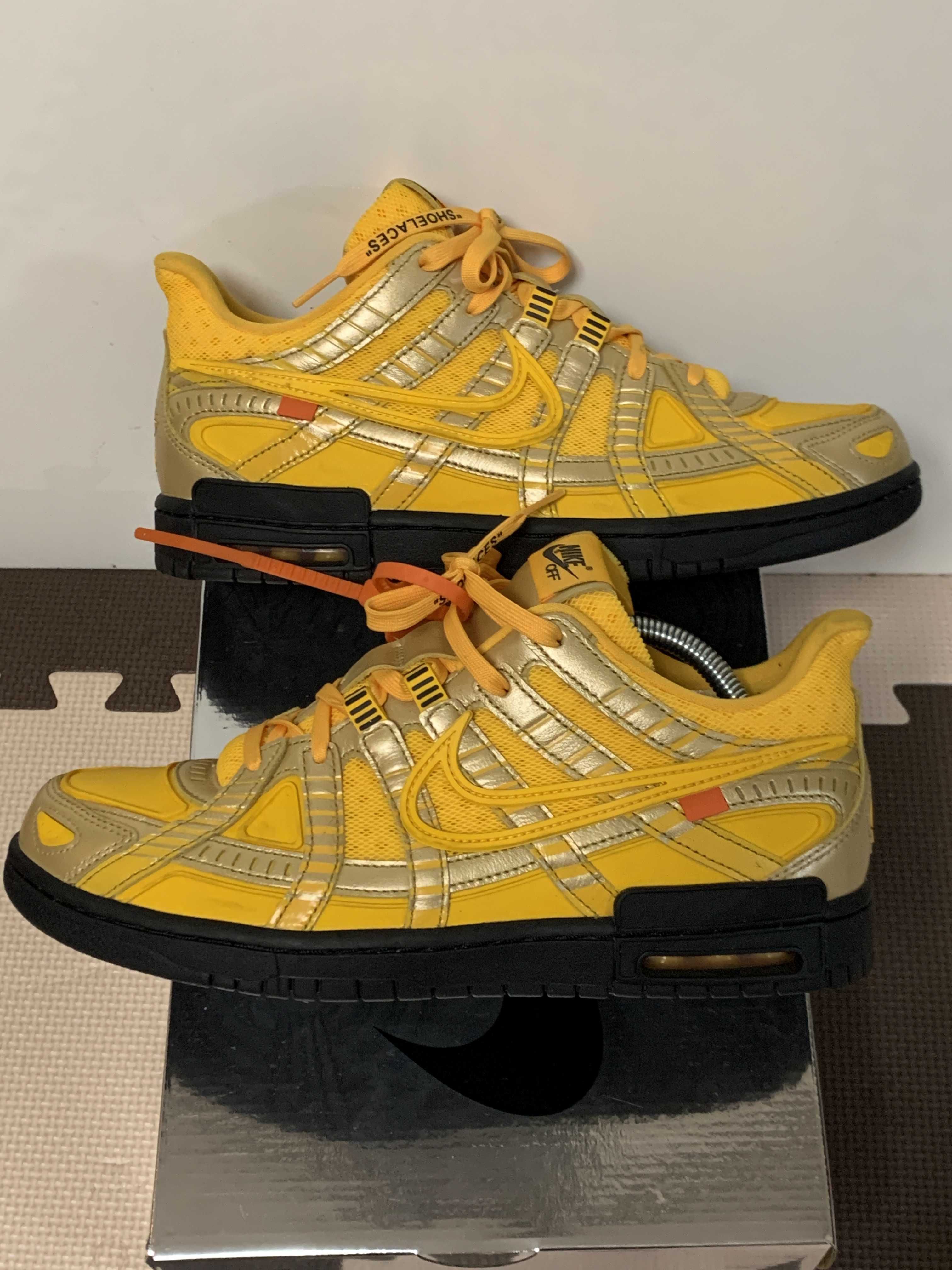 Off-White × Nike Air Rubber Dunk "University Gold" 