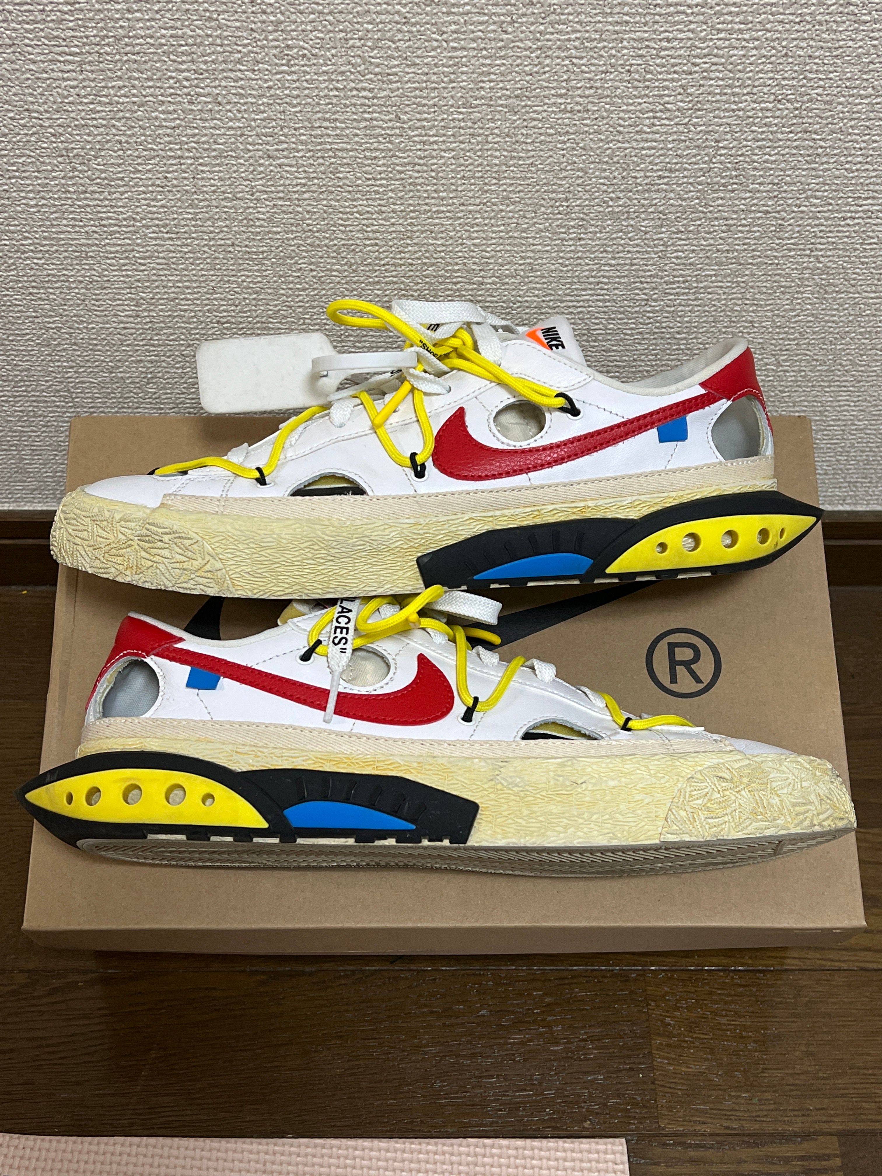 Off-White × Nike Blazer Low "White and University Red"