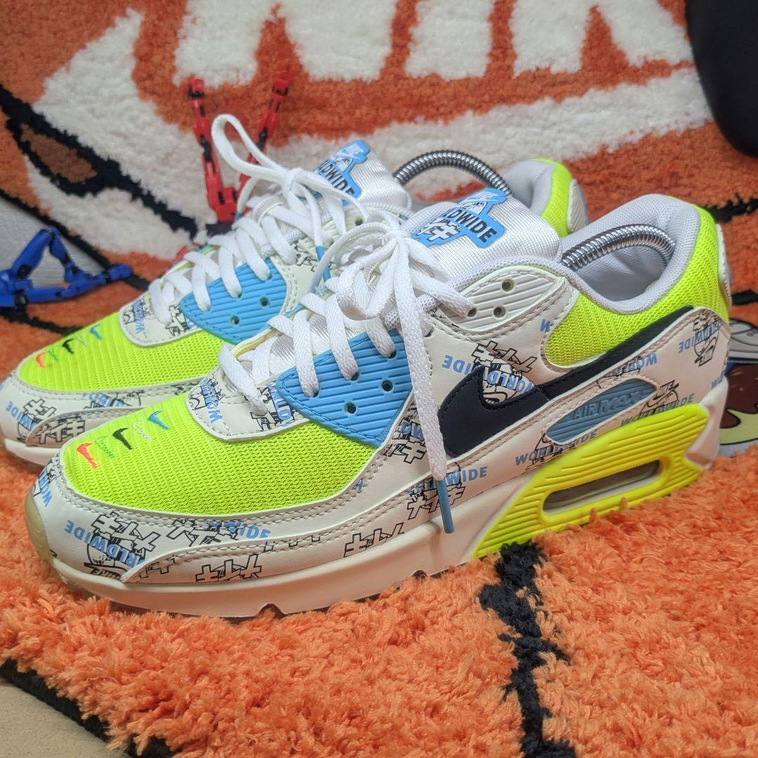 NIKE Women's WORLD WIDE PACK AIR MAX 90 SE WHITE "KATAKANA"