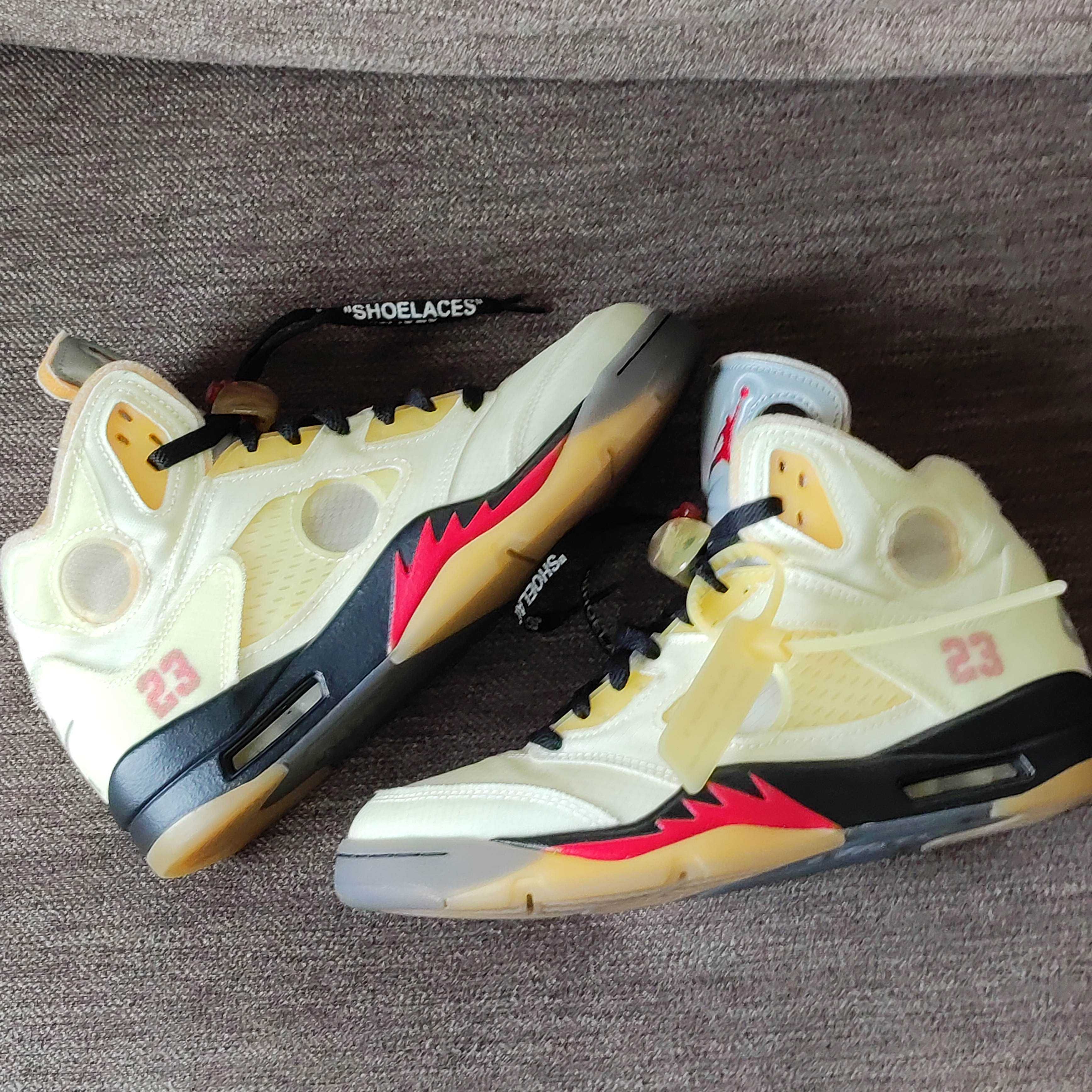 Off-White × Nike Air Jordan 5 "Sail"  