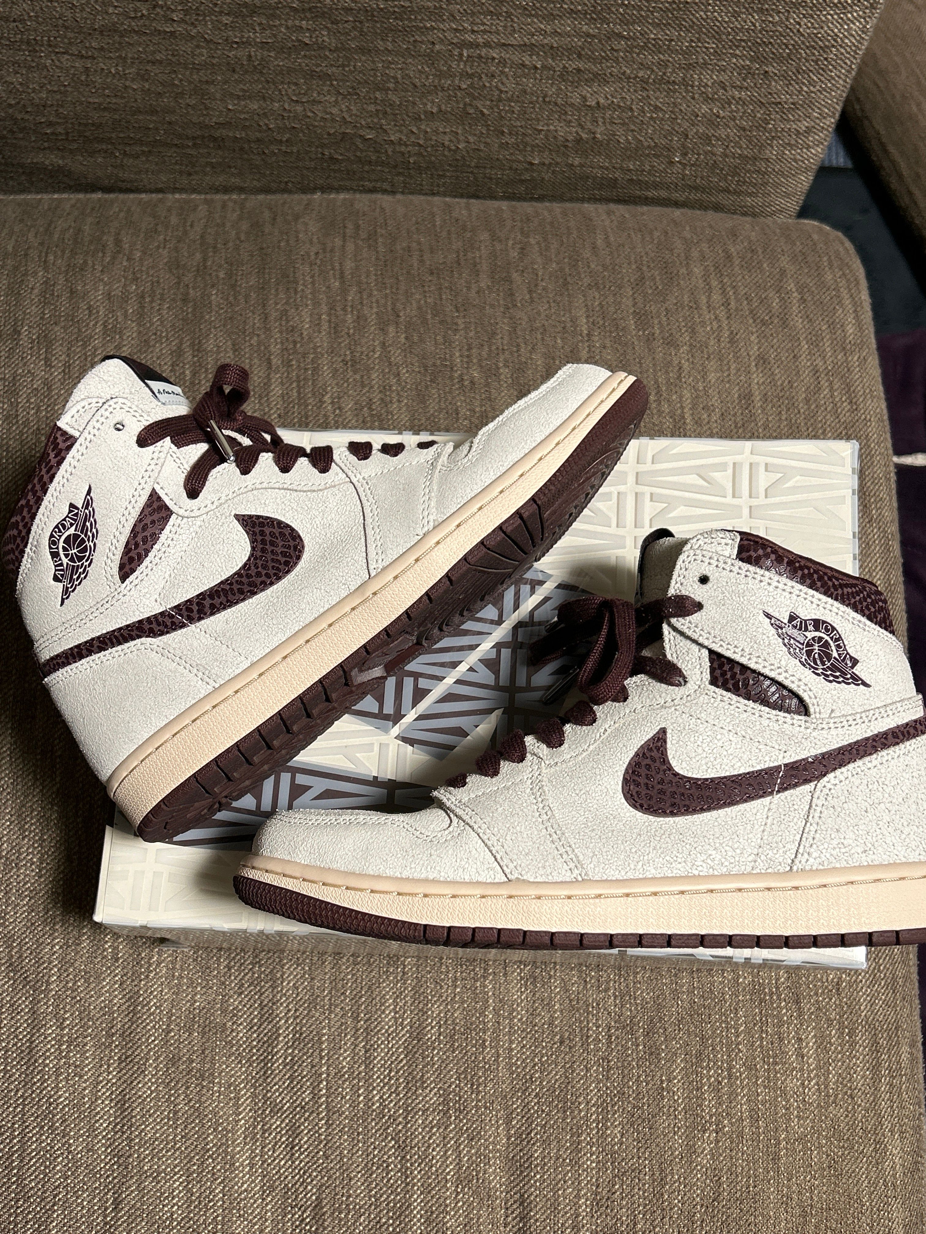 A Ma Maniere × Nike Air Jordan 1 Retro High OG "Sail and Burgundy"