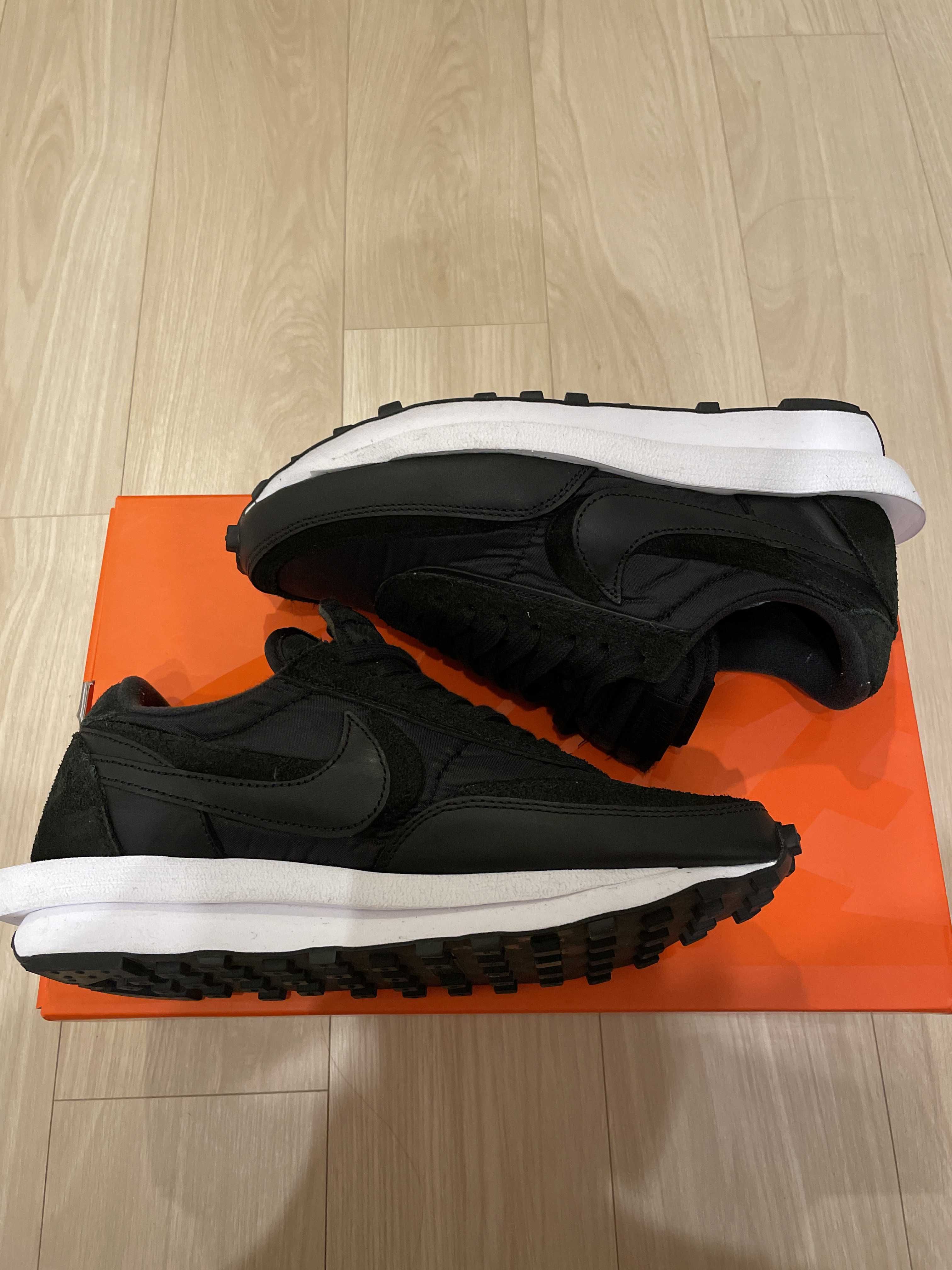 sacai × Nike LDV Waffle "Triple Black"