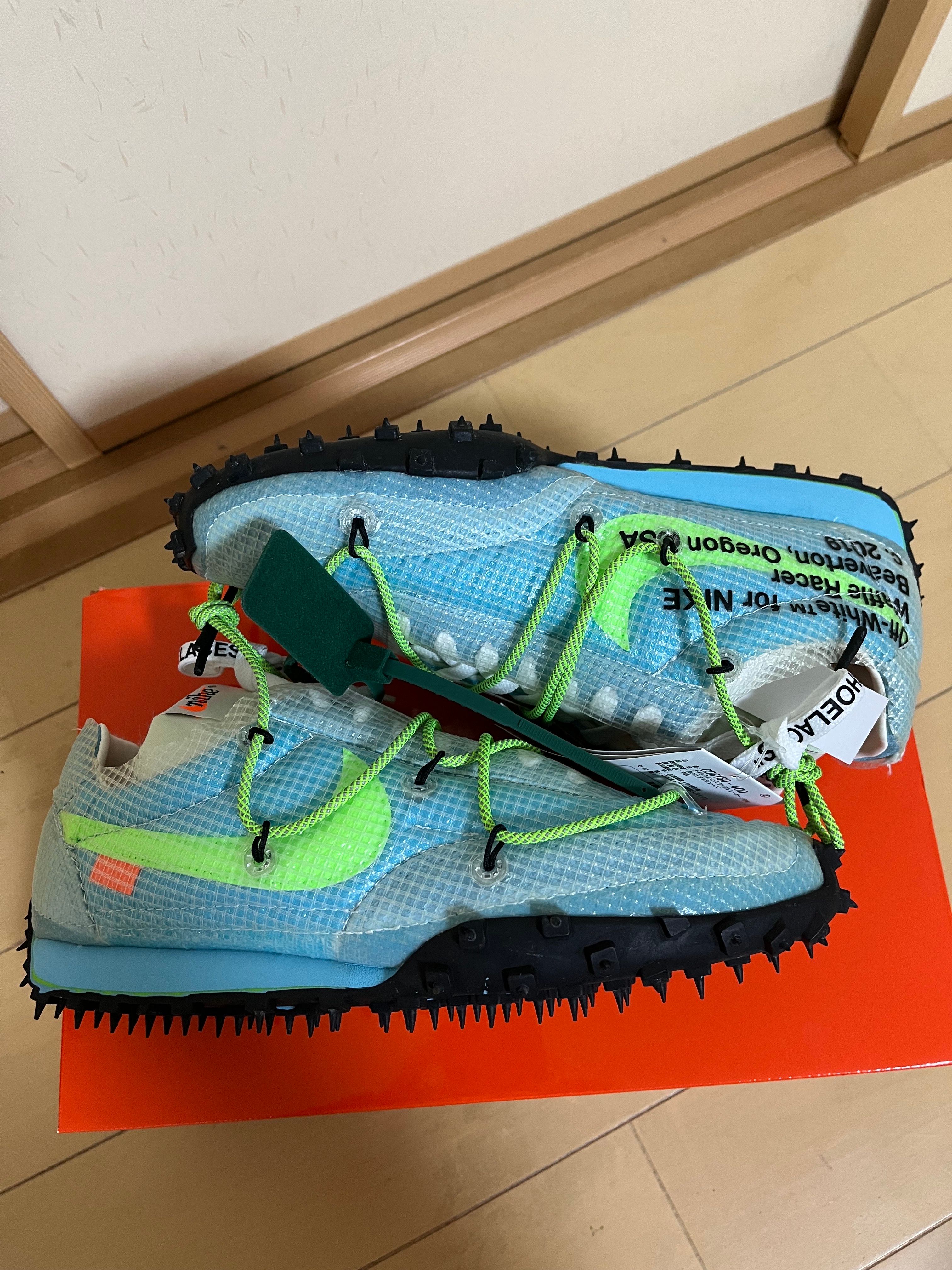Off-White × Nike Women's Waffle Racer "Vivid Sky"